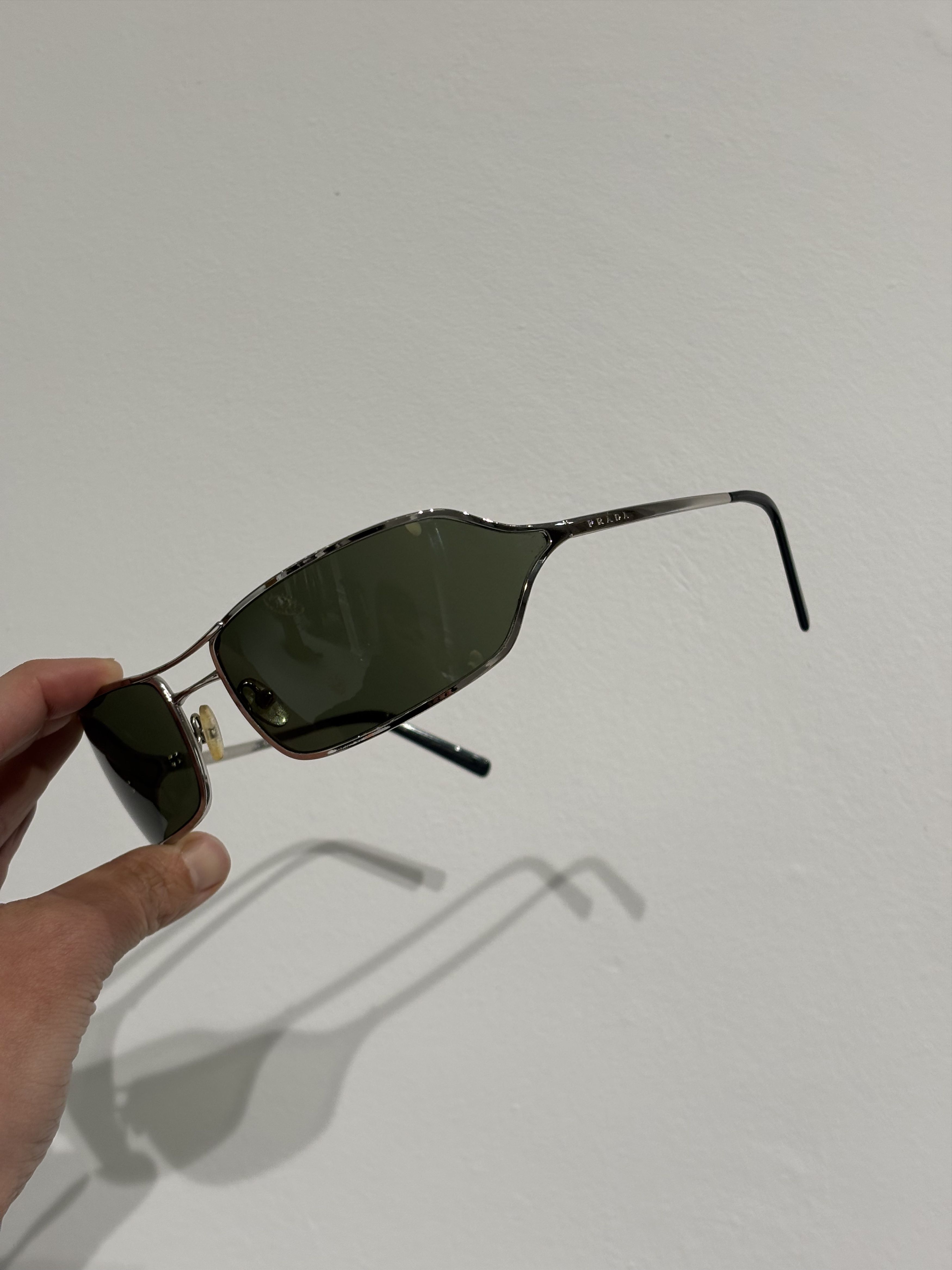 Prada PRADA Sunglasses 2004 Rimless Sport Metal Frame Shield RI715 Size ONE SIZE - 3 Thumbnail