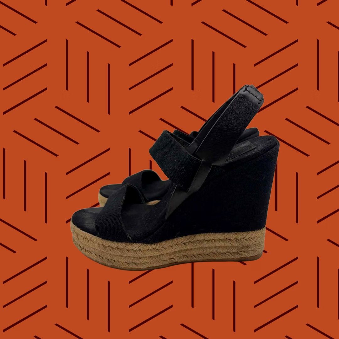 Tory Burch Tory Burch Black Size 6.5 Wedge Heels Size US 7 / IT 37 - 1 Thumbnail