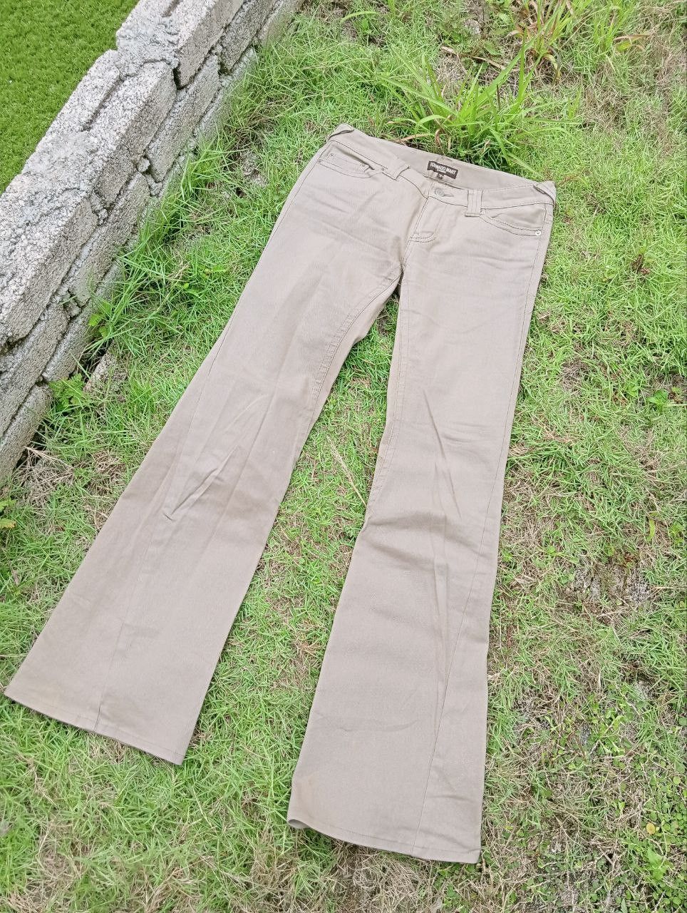 Tornado Mart TORNADO MART JAPAN GLITTER STRETCH FLARED PANTS Size 30" / US 8 / IT 44 - 2 Thumbnail