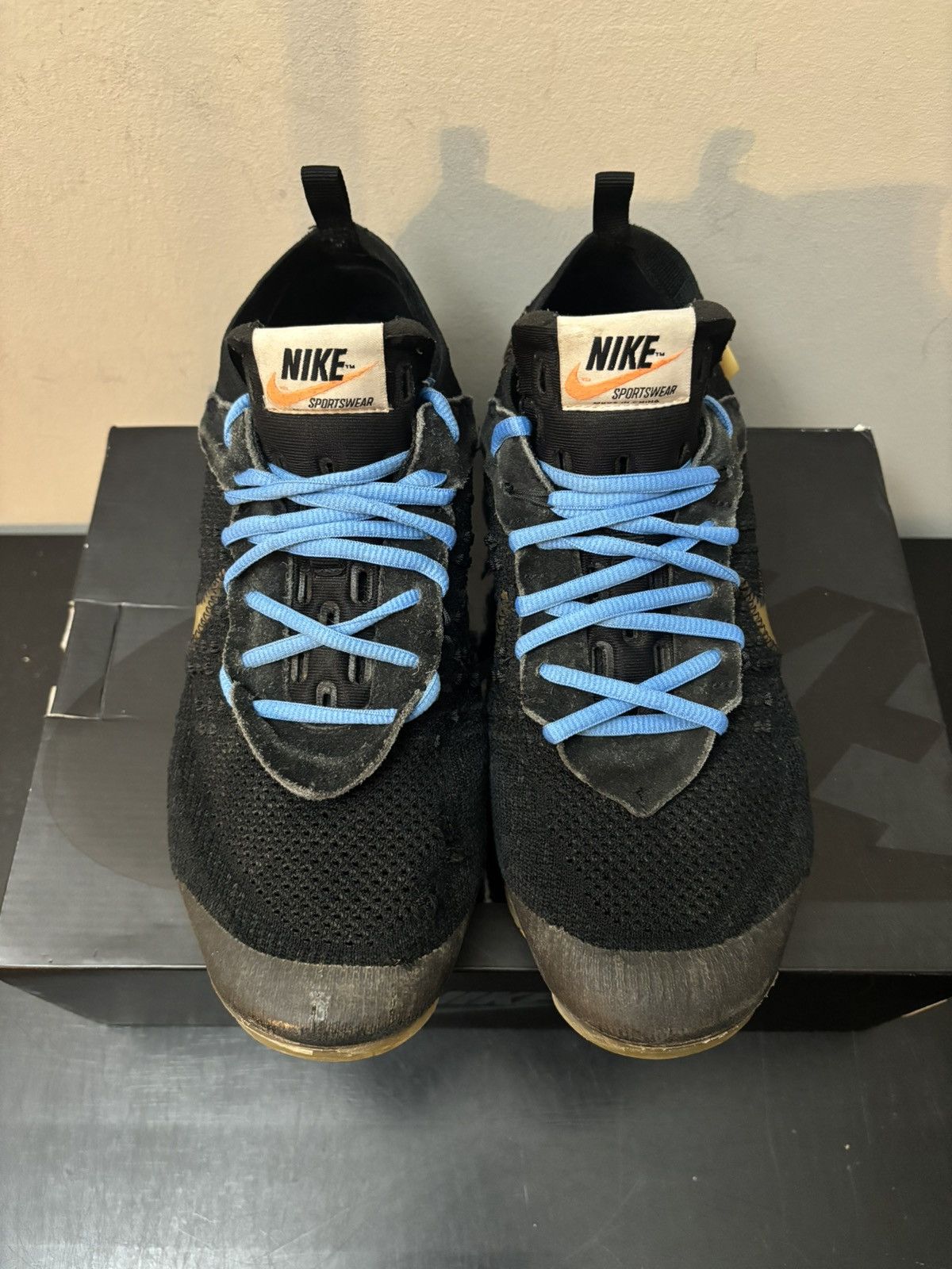 Nike × Off-White Nike Off White Air VaporMax Black 2018 Size US 10.5 / EU 43-44 - 2 Thumbnail