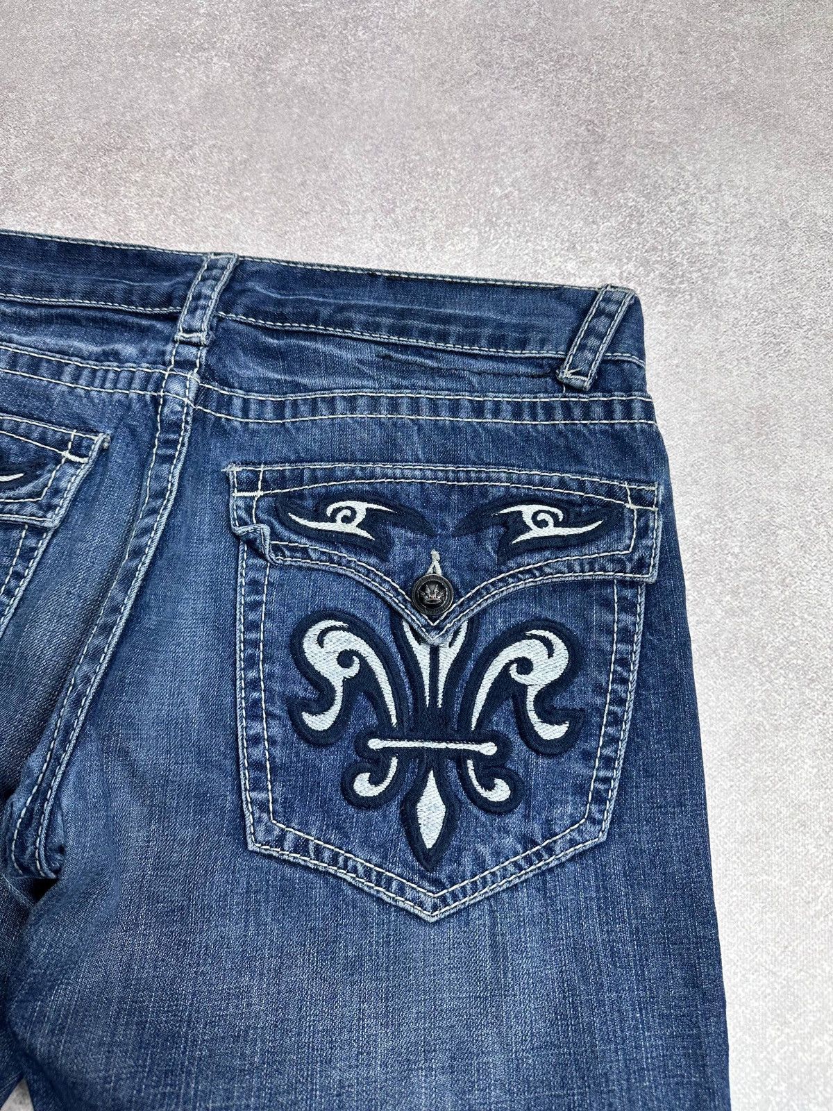 JNCO Vintage 90s JNCO Jeans Y2K Embroidery Baggy Flared Jeans 36 Size US 36 / EU 52 - 3 Thumbnail