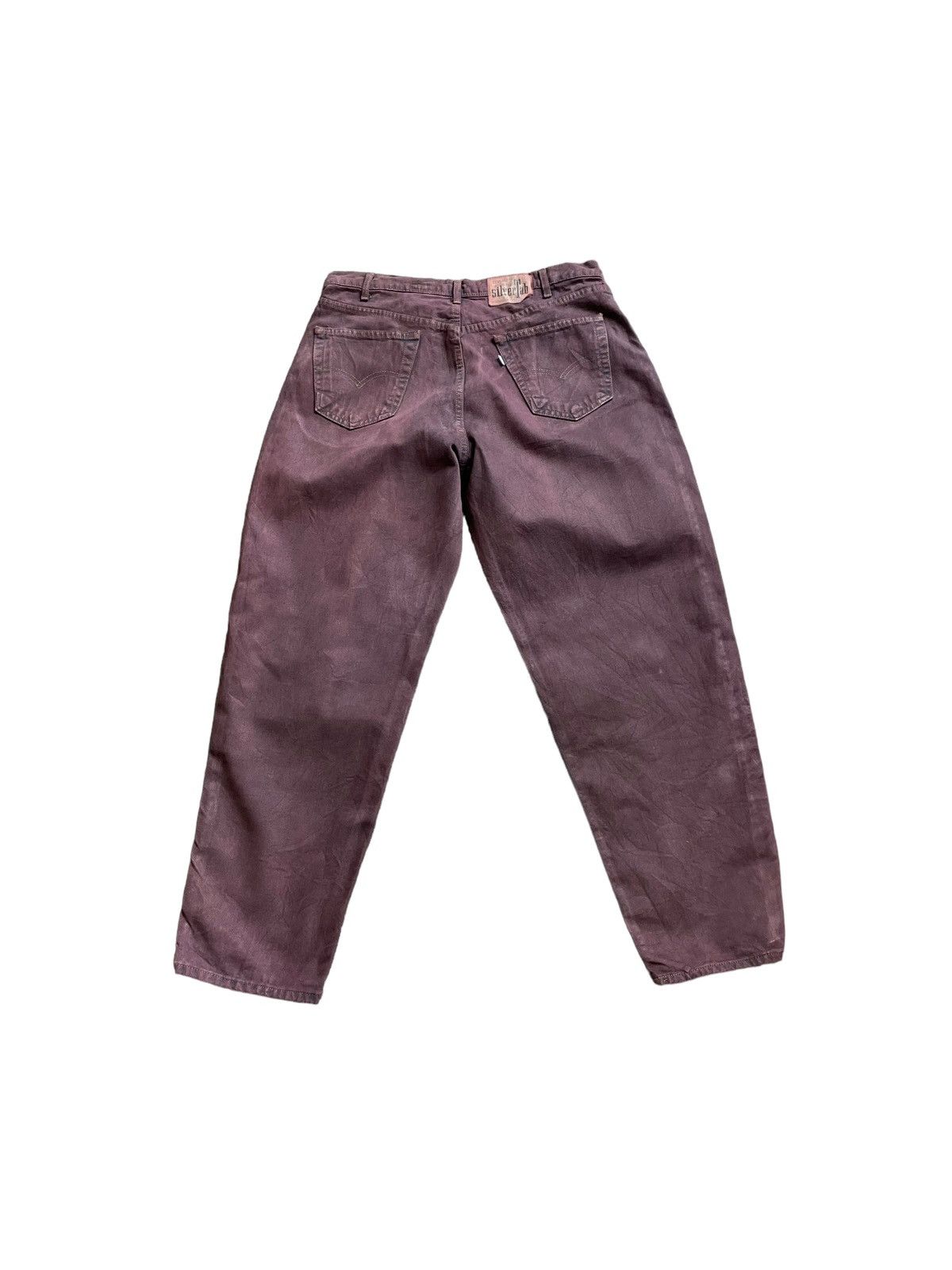 Levi's Vintage Rare 90’s Levis Silvertab Baggy Maroon Colour Size US 36 / EU 52 - 7 Thumbnail
