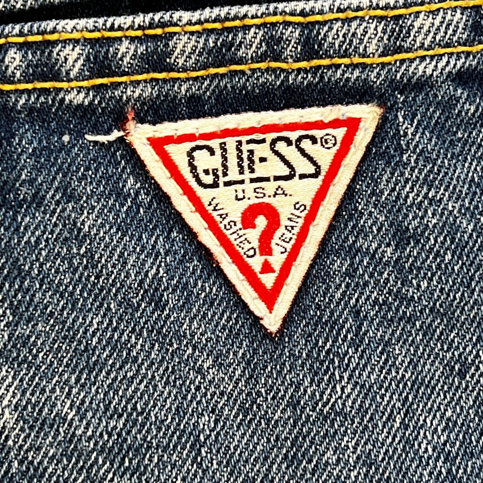 Guess × Vintage Vintage 80s Guess? Jeans George’s Marciano Blue Denim Size 31" - 9 Thumbnail
