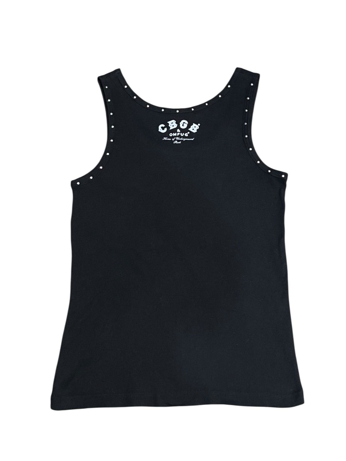 Vintage 💀Vintage CBGB OMFUG HOME OF UNDERGROUND ROCK Skull Tank Top Size M / US 6-8 / IT 42-44 - 2 Thumbnail