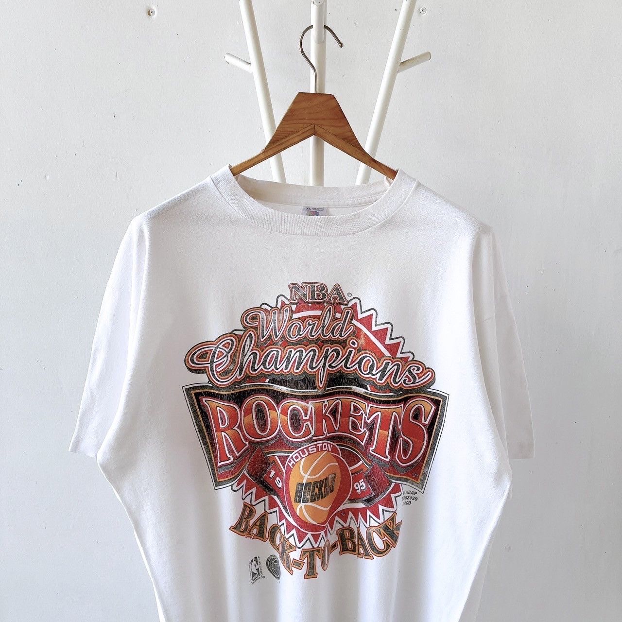 Fruit Of The Loom × Vintage 90s Houston Rockets NBA t-shirt/ XL Size US XL / EU 56 / 4 - 3 Thumbnail
