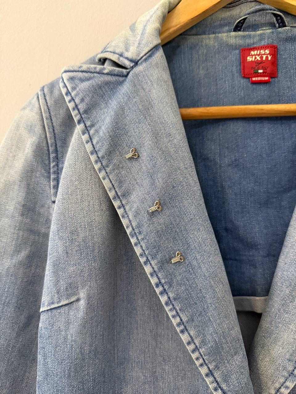 Miss Sixty Miss Sixty Vintage Racer Moto Y2K Denim Jacket Size M / US 6-8 / IT 42-44 - 7 Thumbnail