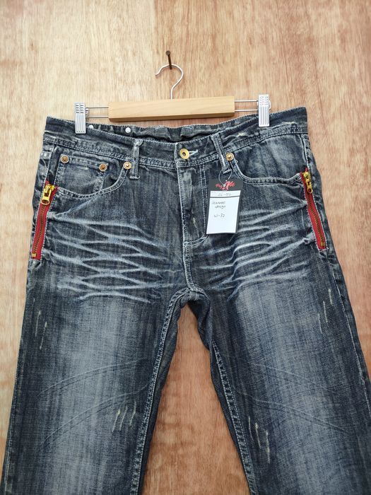 If Six Was Nine Semantic ripped Distressed denim punk pants #46-012DLAL Size US 32 / EU 48 - 11 Thumbnail