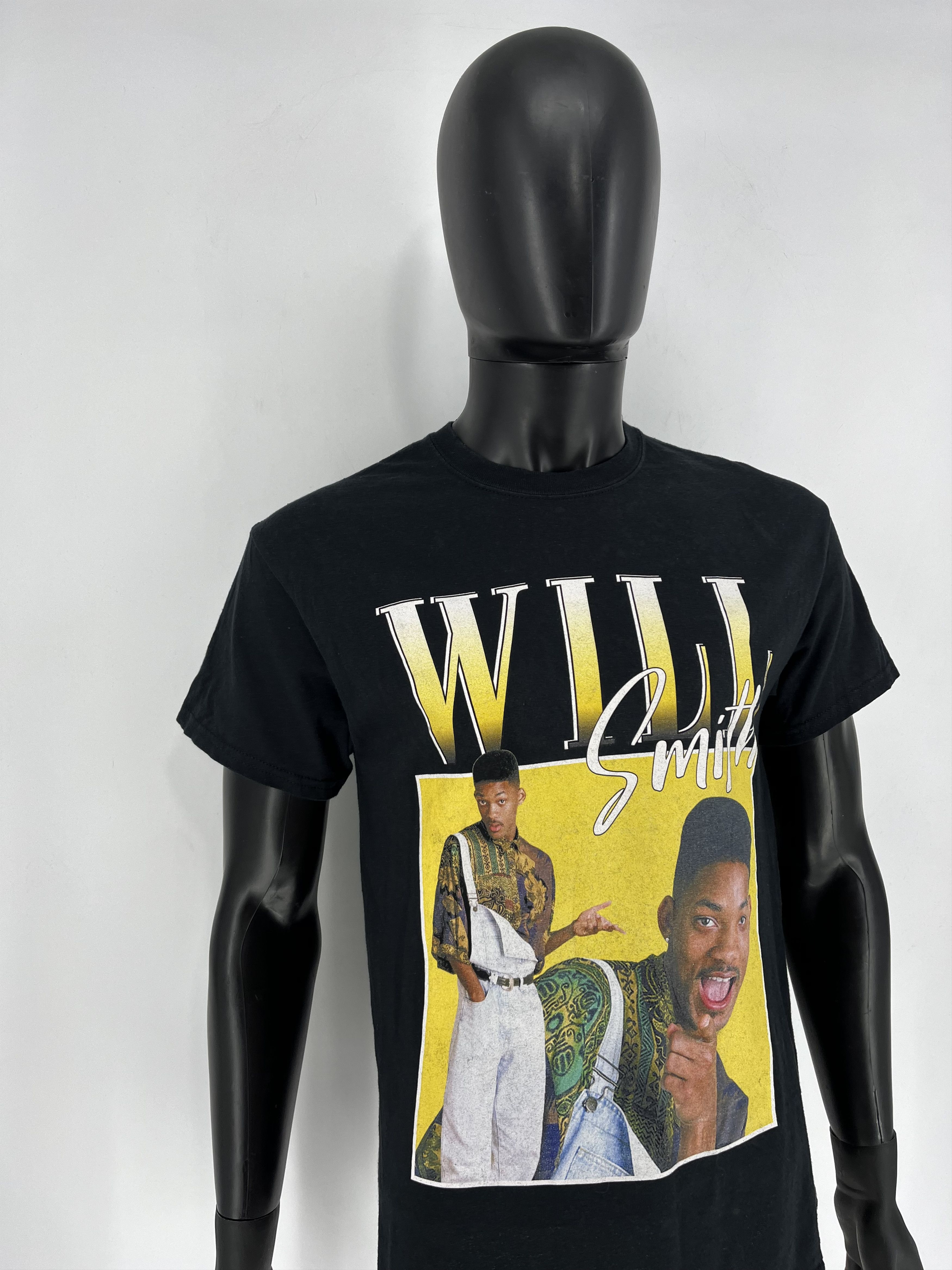 Vintage WILL SMITH Shirt Adult Black Graphic Fresh Prince Cotton Size US M / EU 48-50 / 2 - 4 Thumbnail