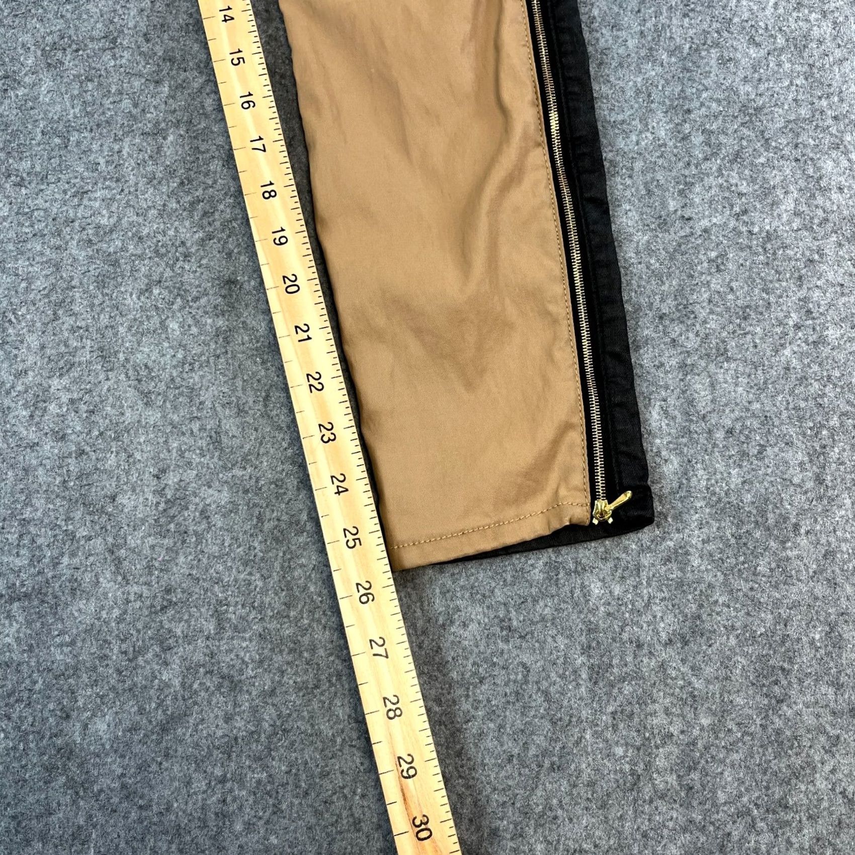 7 For All Mankind 7 For All Mankind Womens Skinny Jeans 28 UK10 Two Tone Beige Black Zip Leg Jeans Womens Skinny Size 32" / US 10 / IT 46 - 4 Thumbnail