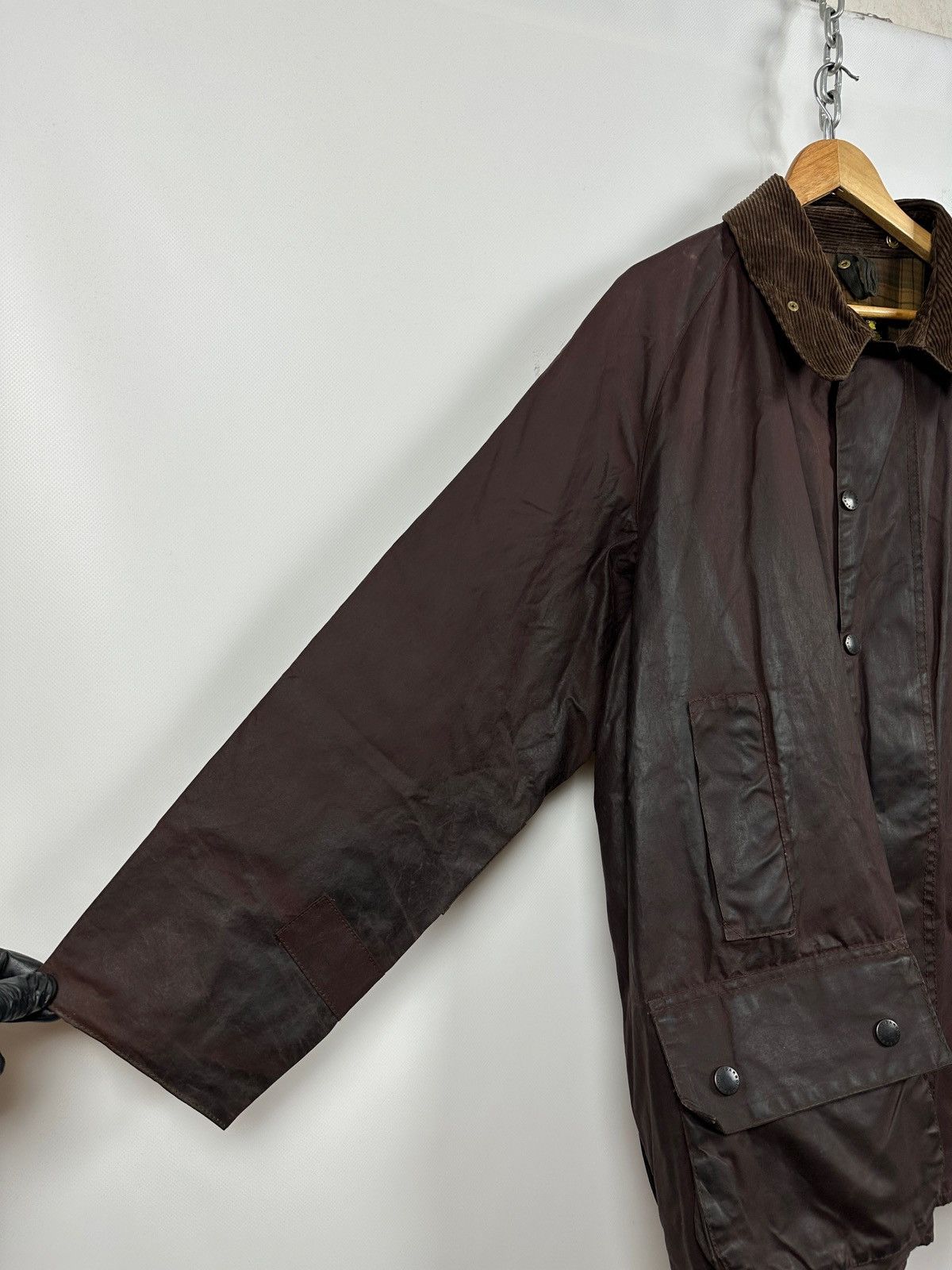 Barbour Vintage Barbour Beaufort Brown Waxed Jacket/Warm Pile Lining Size US XXL / EU 58 / 5 - 13 Thumbnail