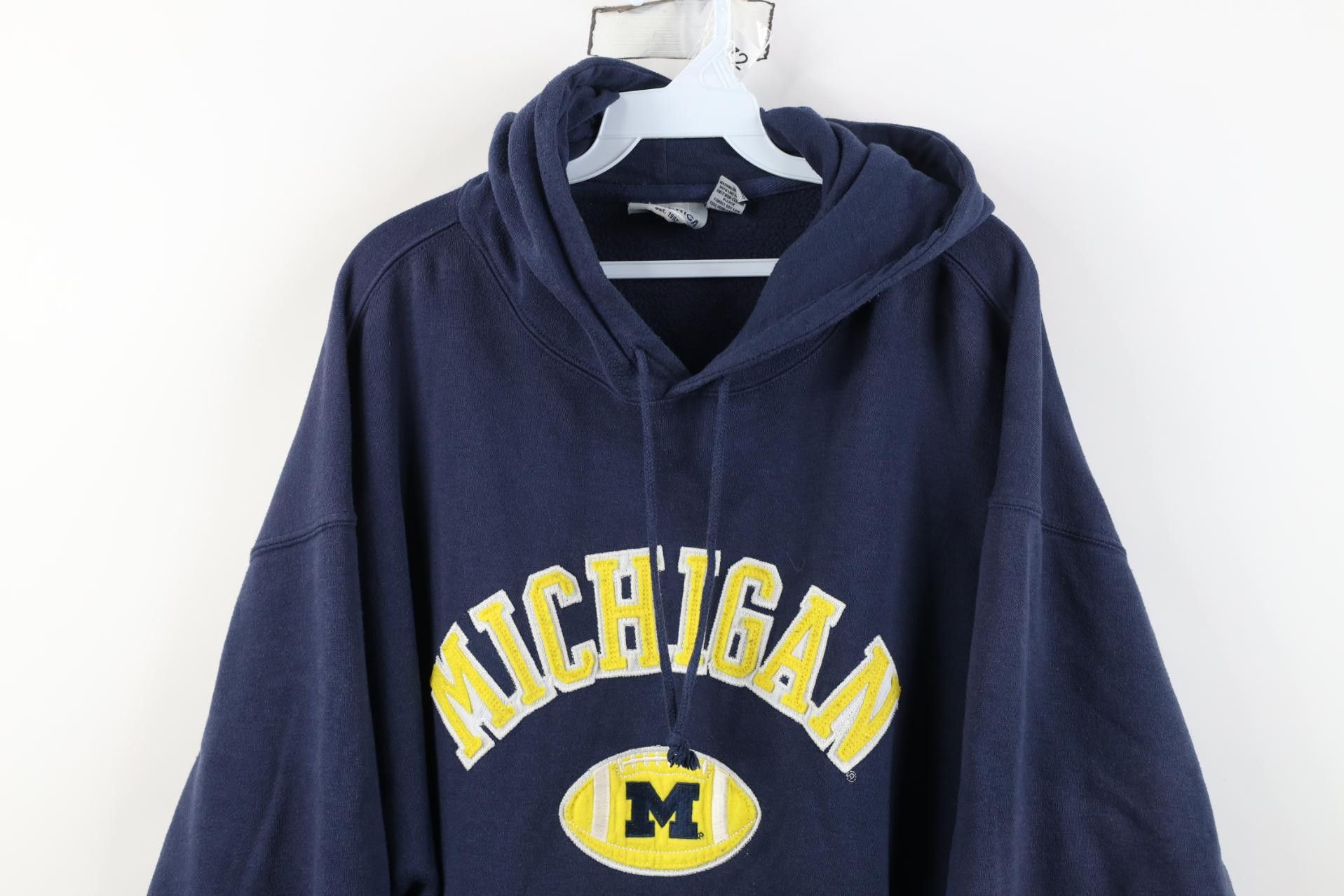 Vintage Vintage 90s Y2K University of Michigan Hoodie Sweatshirt Size US XL / EU 56 / 4 - 2 Thumbnail