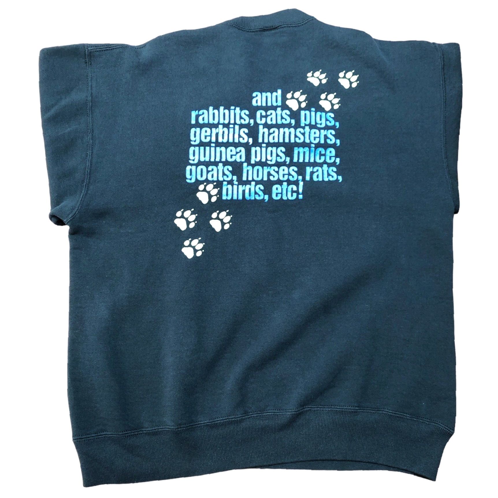 Jerzees VINTAGE Jerzees Sweatshirt USA Made Black Adult L Crew Neck Pullover Graphic Print Cat Bird Walk For Animals 80s USA Men Size US L / EU 52-54 / 3 - 3 Thumbnail
