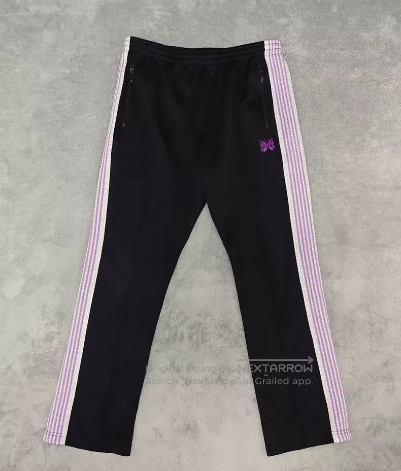 Needles size L Wide Leg Pants Butterfly Embroidered Stripe