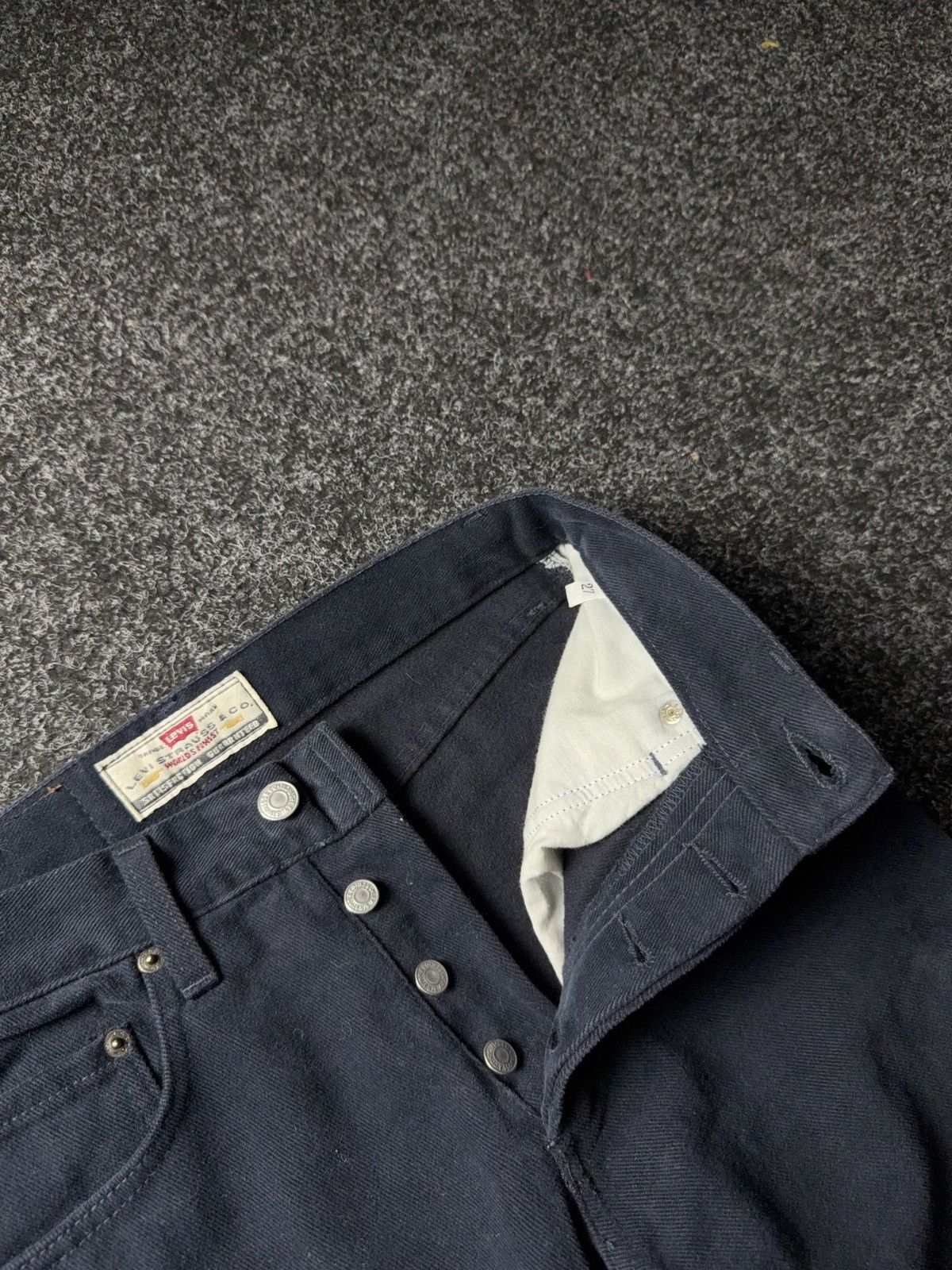 Levi's Vintage Clothing Rare RETRO 80s Levi’s 440 Navy Corduroy Pants Made in It Size 27" / US 4 / IT 40 - 8 Thumbnail