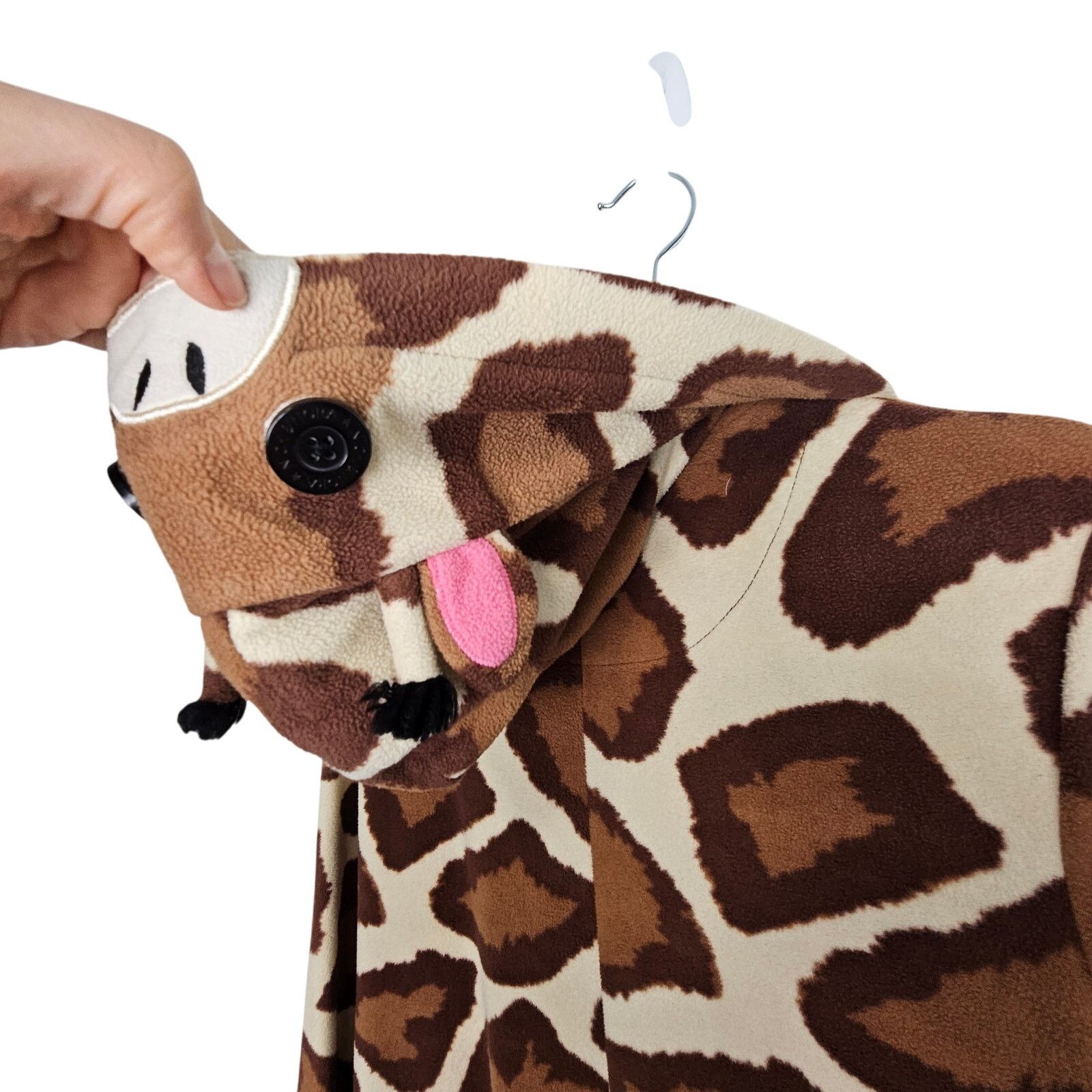 Nickelodeon Nick & Nora Womens Giraffe One Piece Fleece Pajamas Size S Size S / US 4 / IT 40 - 9 Thumbnail