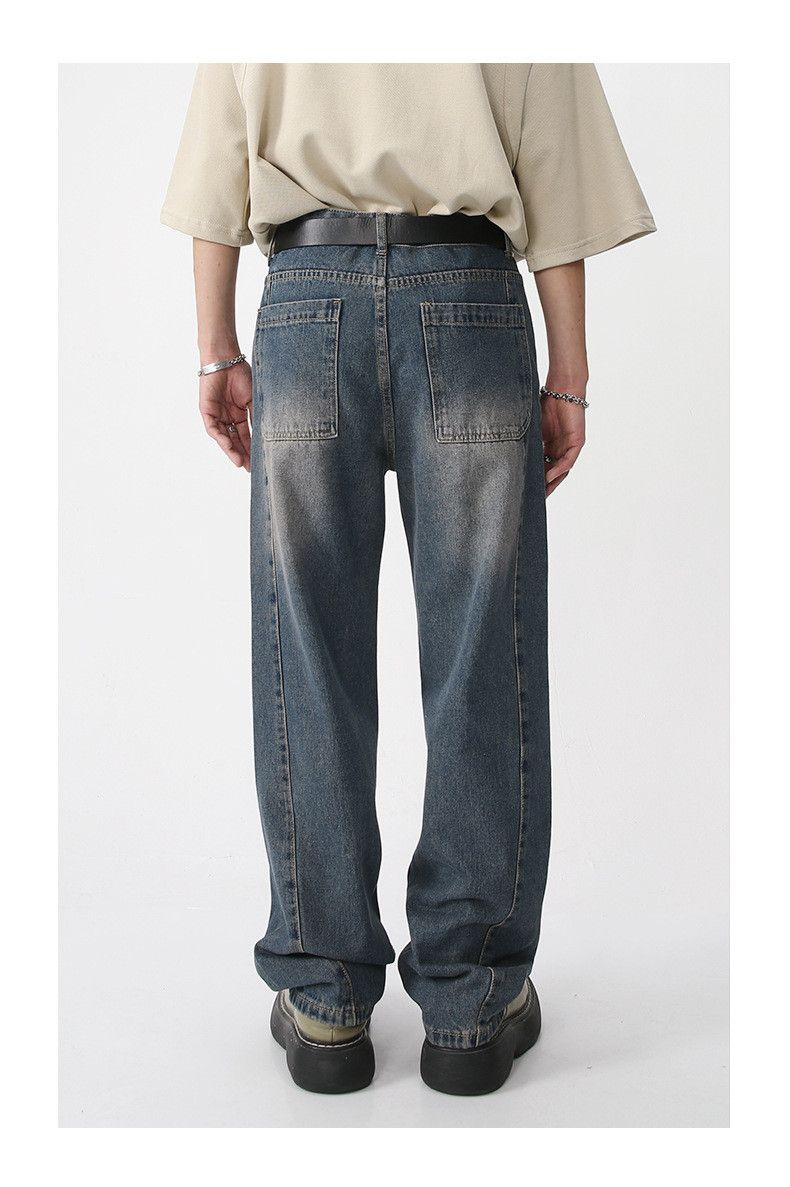 Japanese Brand × Jean Retro straight-leg distressed side pocket casual jeans Size US 32 / EU 48 - 4 Thumbnail