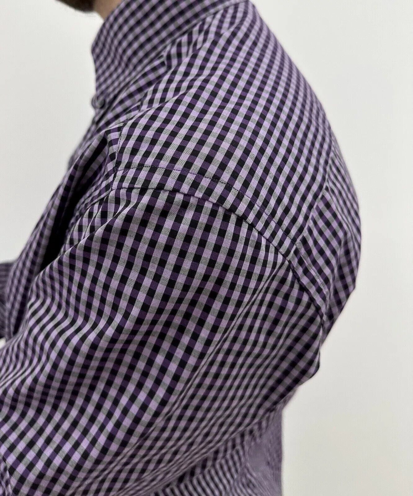 Eton ETON Mens Long Sleeve Multicolor Purple Dress Shirt 17 43 Size US XL / EU 56 / 4 - 6 Thumbnail