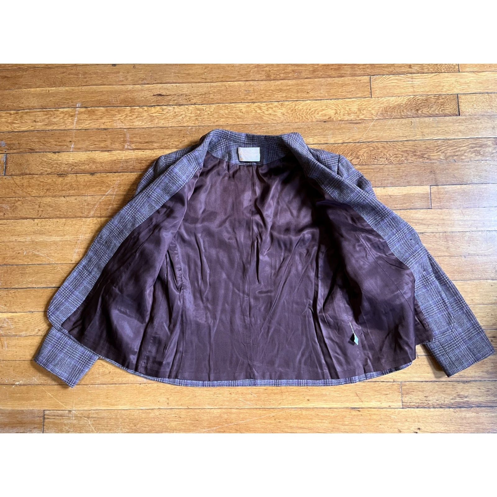 Pendleton VINTAGE Pendleton Blazer Women’s 14 Beige Purple Tartan Plaid Shirt Size XL / US 12-14 / IT 48-50 - 5 Thumbnail