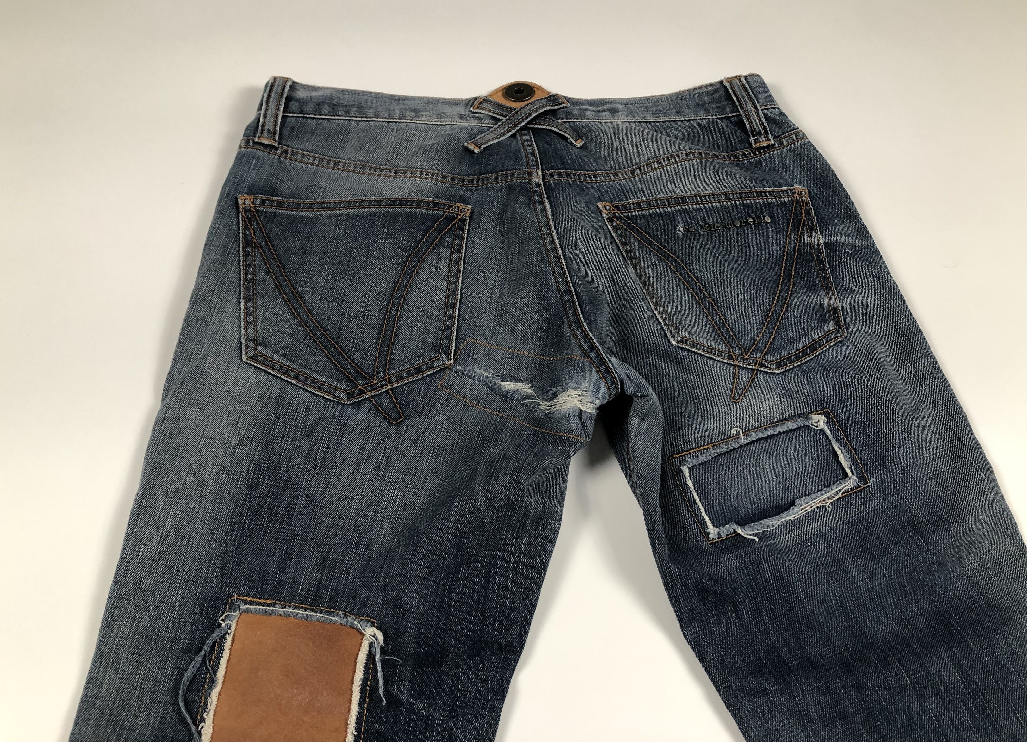 Frankie Morello Frankie Morello Leather Patches Vulcano Super Skinny Jeans Size US 32 / EU 48 - 6 Thumbnail