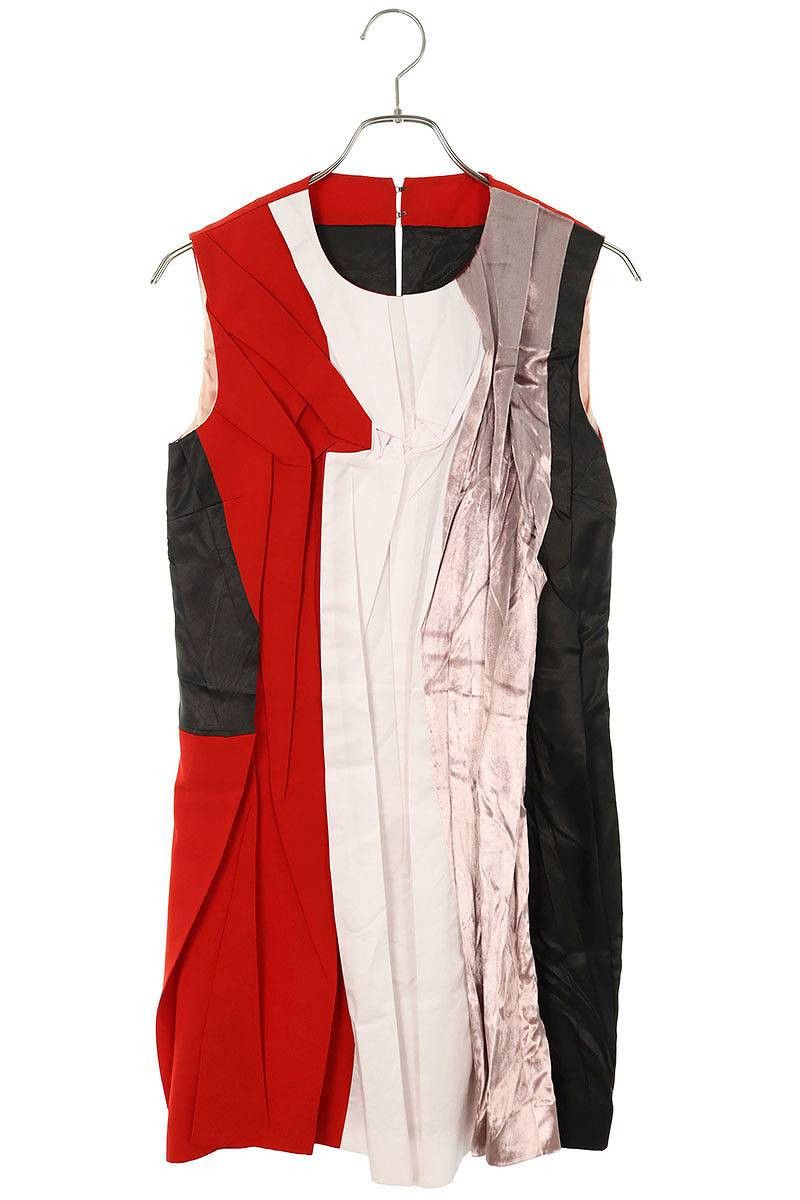 image of Maison Margiela Aw13 Reconstructed Sleeveless Dress in Red, Women's (Size Small)