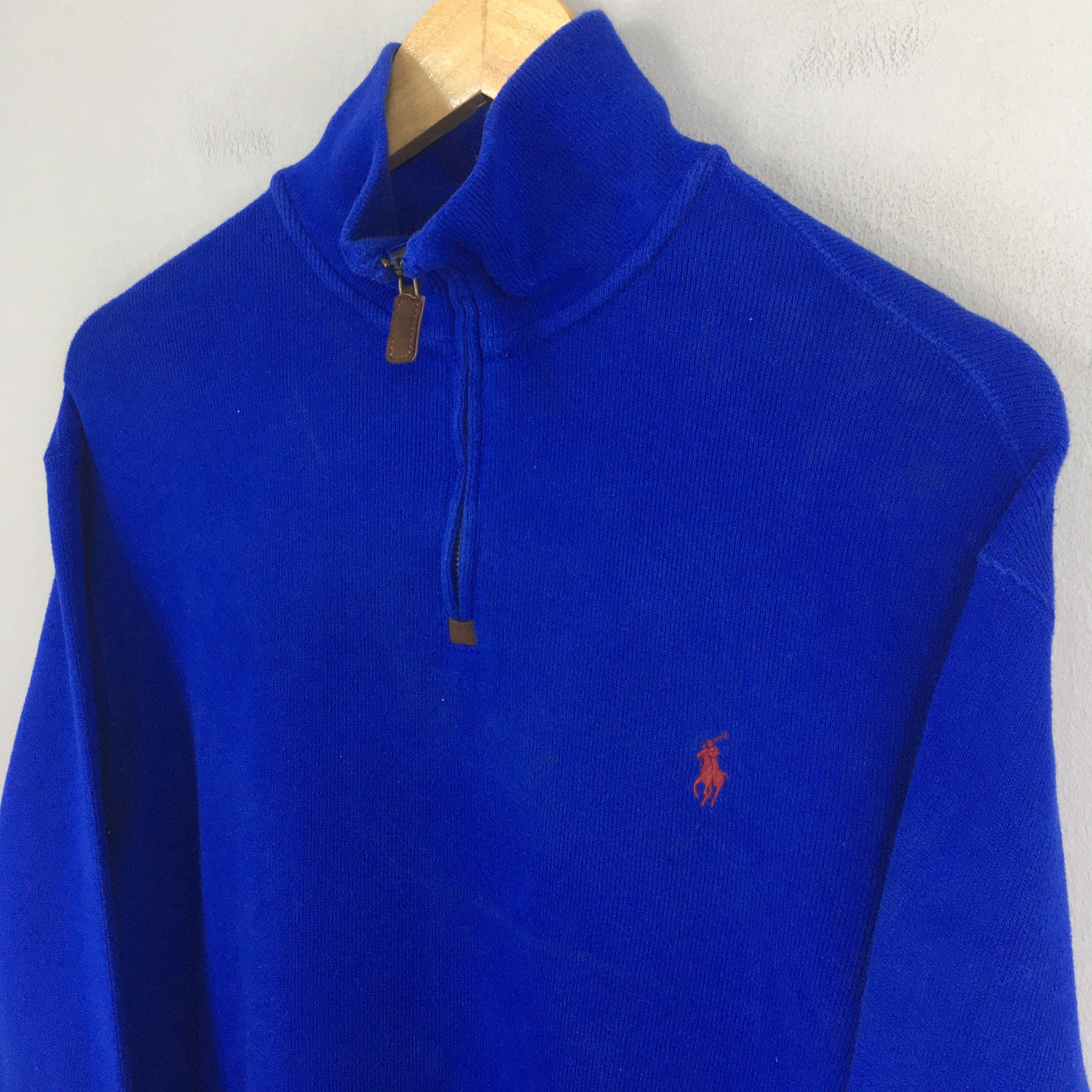 Polo Ralph Lauren × RRL Ralph Lauren × Ralph Lauren Vintage Polo Golf Ralph Lauren Blue Sweatshirt Medium Size US M / EU 48-50 / 2 - 3 Thumbnail