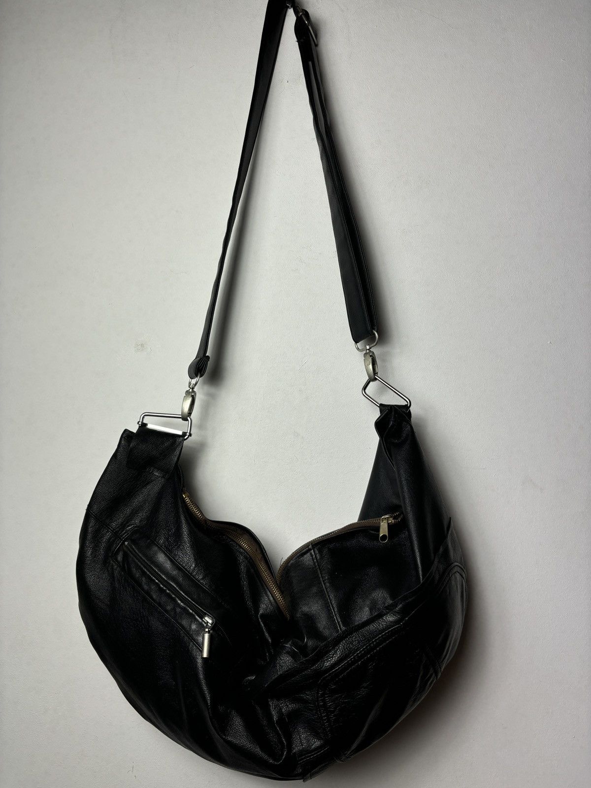 Japanese Brand × Vintage Bag hobo hand tote shoulder black noir pocket Size ONE SIZE - 4 Thumbnail