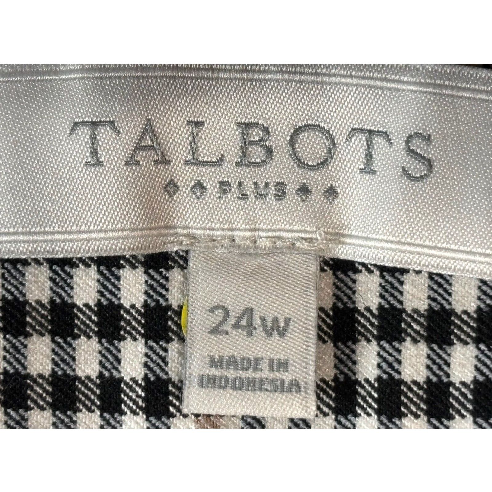Talbots Talbots Plus Size 24W Check Dress Pants Women Multicolor Stretch Elastic Sides Size 42" / US 20 - 7 Thumbnail