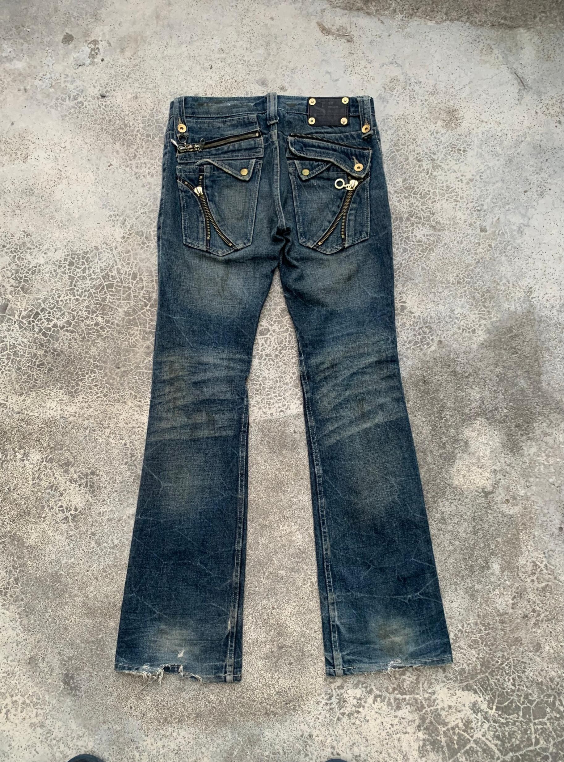 semanticdesign Rare Vtg Semantic Design Denim Flare Jeans Zipper Size US 31 - 2 Thumbnail
