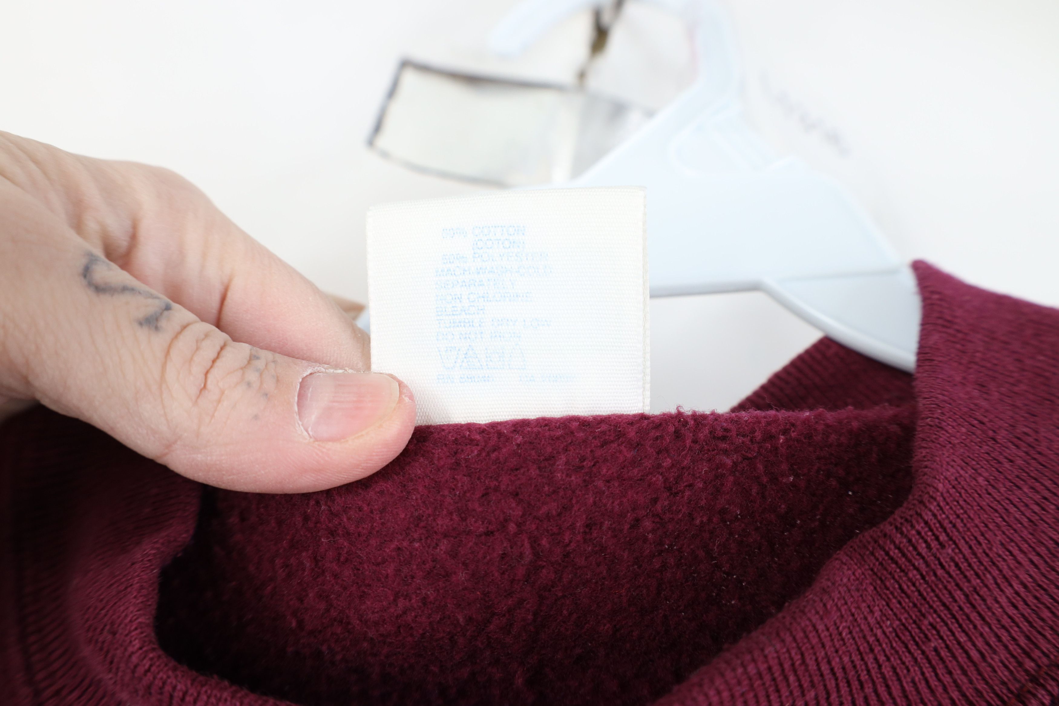 Vintage Vintage 90s Streetwear Blank Gusset Sweatshirt Maroon USA Size US M / EU 48-50 / 2 - 6 Thumbnail