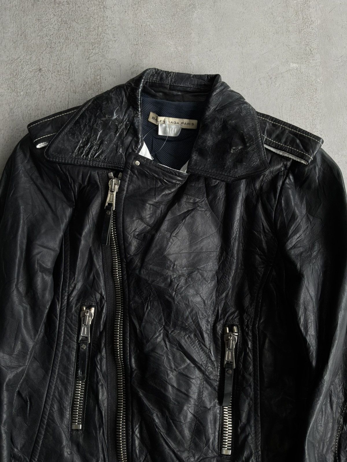 Balenciaga Balenciaga - Joyce Leather Biker Jacket Size XS / US 0-2 / IT 36-38 - 4 Thumbnail