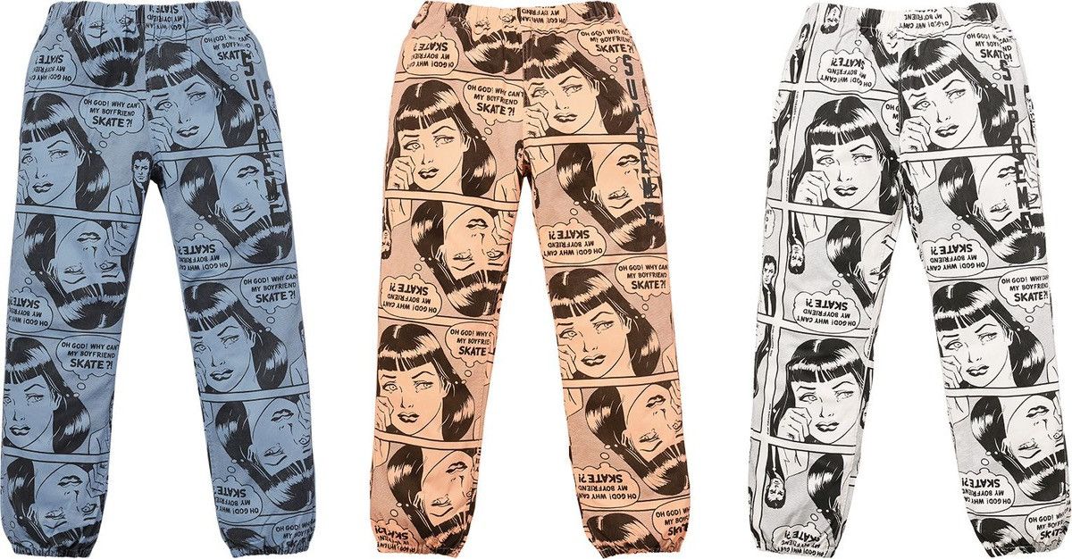 Supreme × Thrasher SS 2017 “Why Doesn’t My Boyfriend Skate” Comic Graphic Pants Size US 32 / EU 48 - 13 Thumbnail