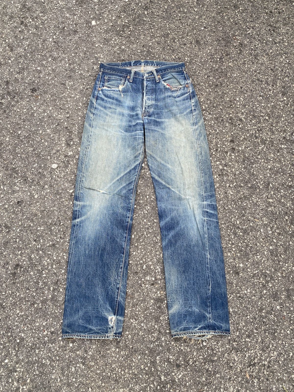 Japanese Brand × Pherrow's Vintage 90’s Pherrows Japan Washed Blue Selvedge Denim Size US 29 - 1 Thumbnail