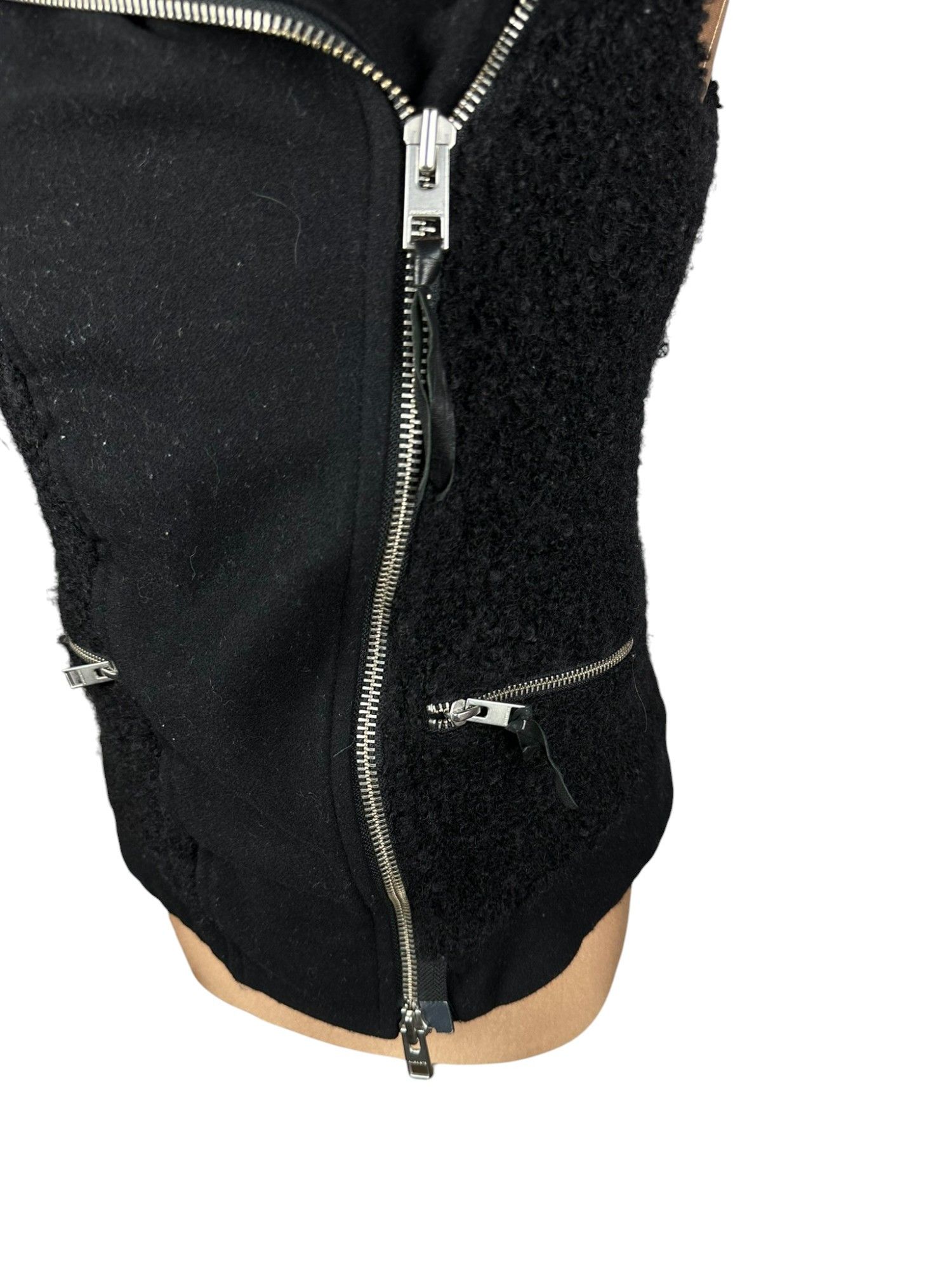 Allsaints × Designer Allsaints Avant Garde Wool Zip Y2k Vest Size S / US 4 / IT 40 - 8 Thumbnail