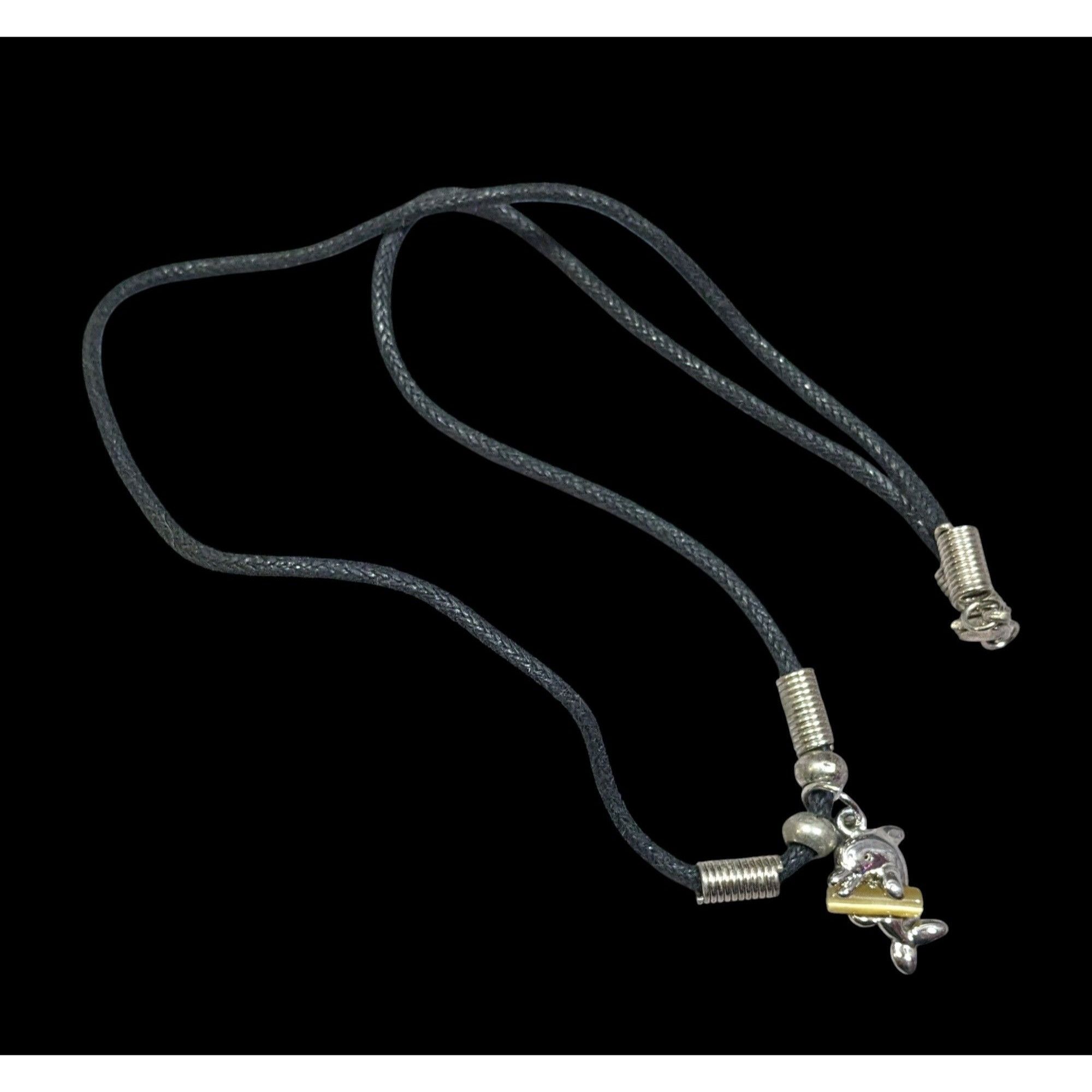 Other Mermaidcore Minimalist Dolphin With Glass Pillar Pendant Nec Size ONE SIZE - 1 Thumbnail