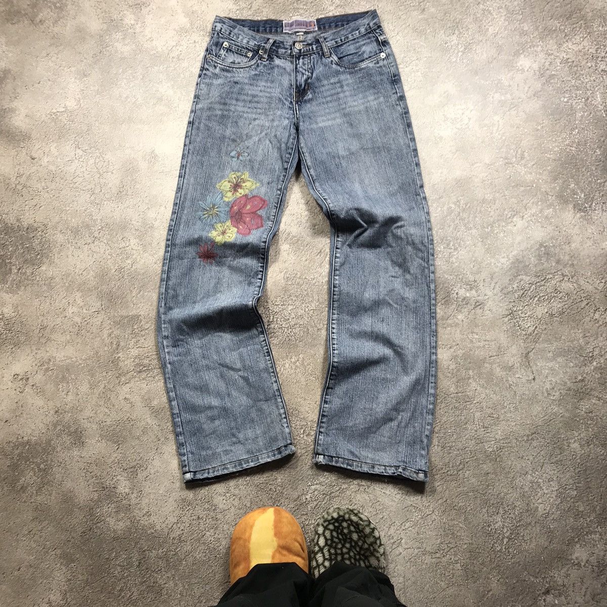 Vintage Vintage 90s Distressed Baggy Jeans Grunge Thrashed Denim 27 Size 27" / US 4 / IT 40 - 2 Thumbnail