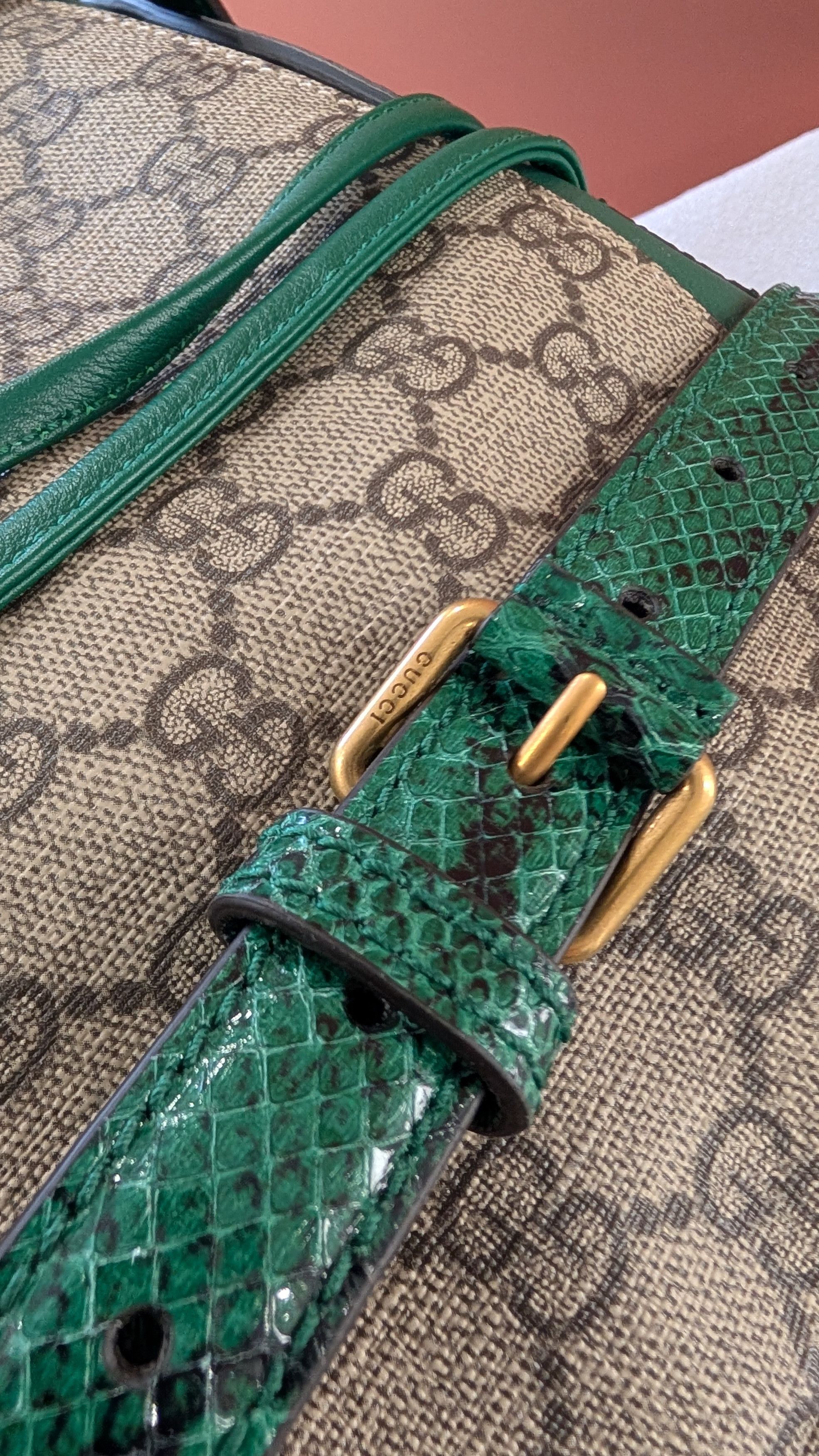 Gucci Gucci Emerald Python Backpack North America EXCLUSIVE Size ONE SIZE - 8 Thumbnail