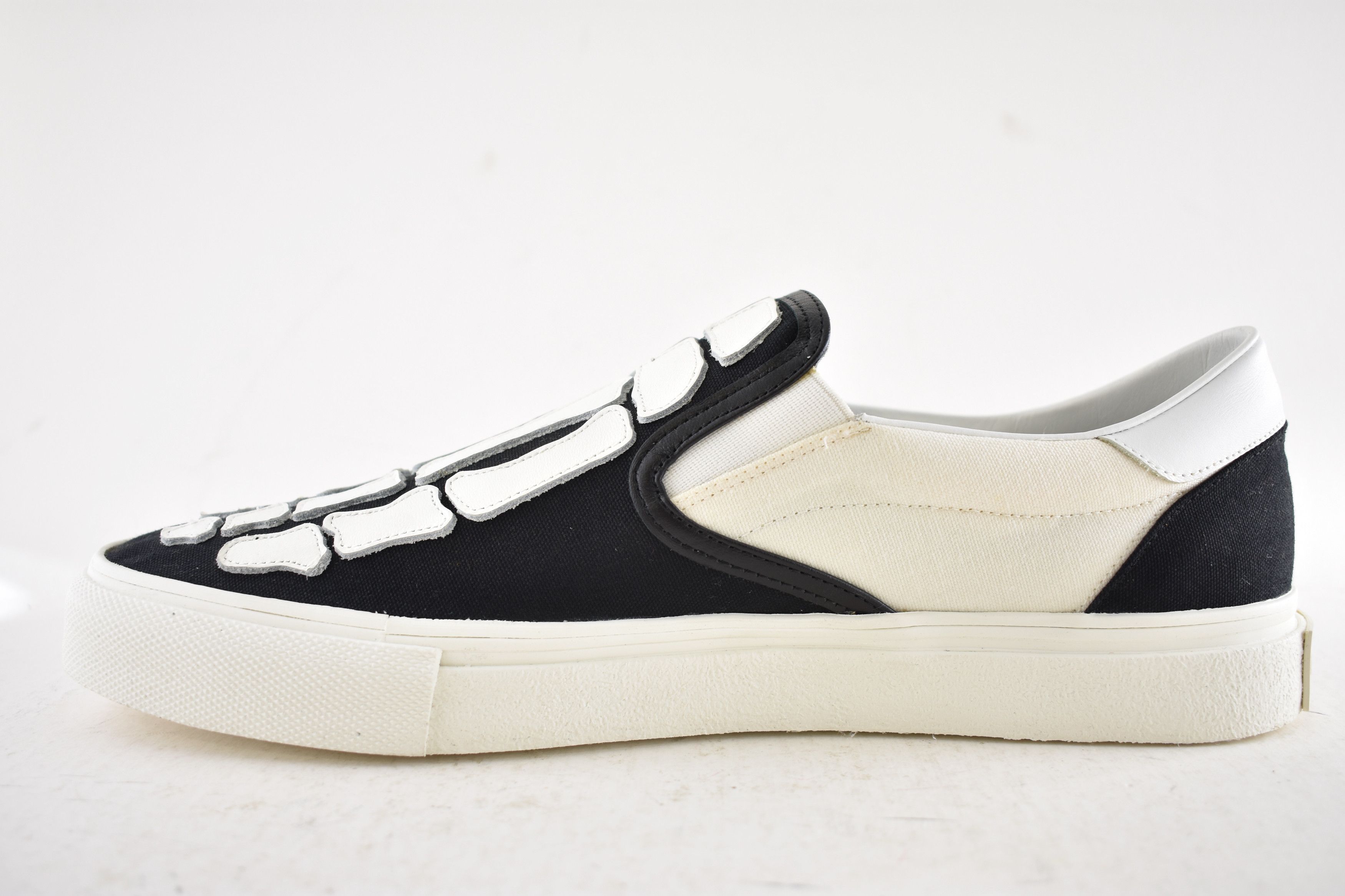 Amiri Amiri White Skeleton Slip On Bones Low Top Sneakers 44 11 Size US 11 / EU 44 - 11 Thumbnail