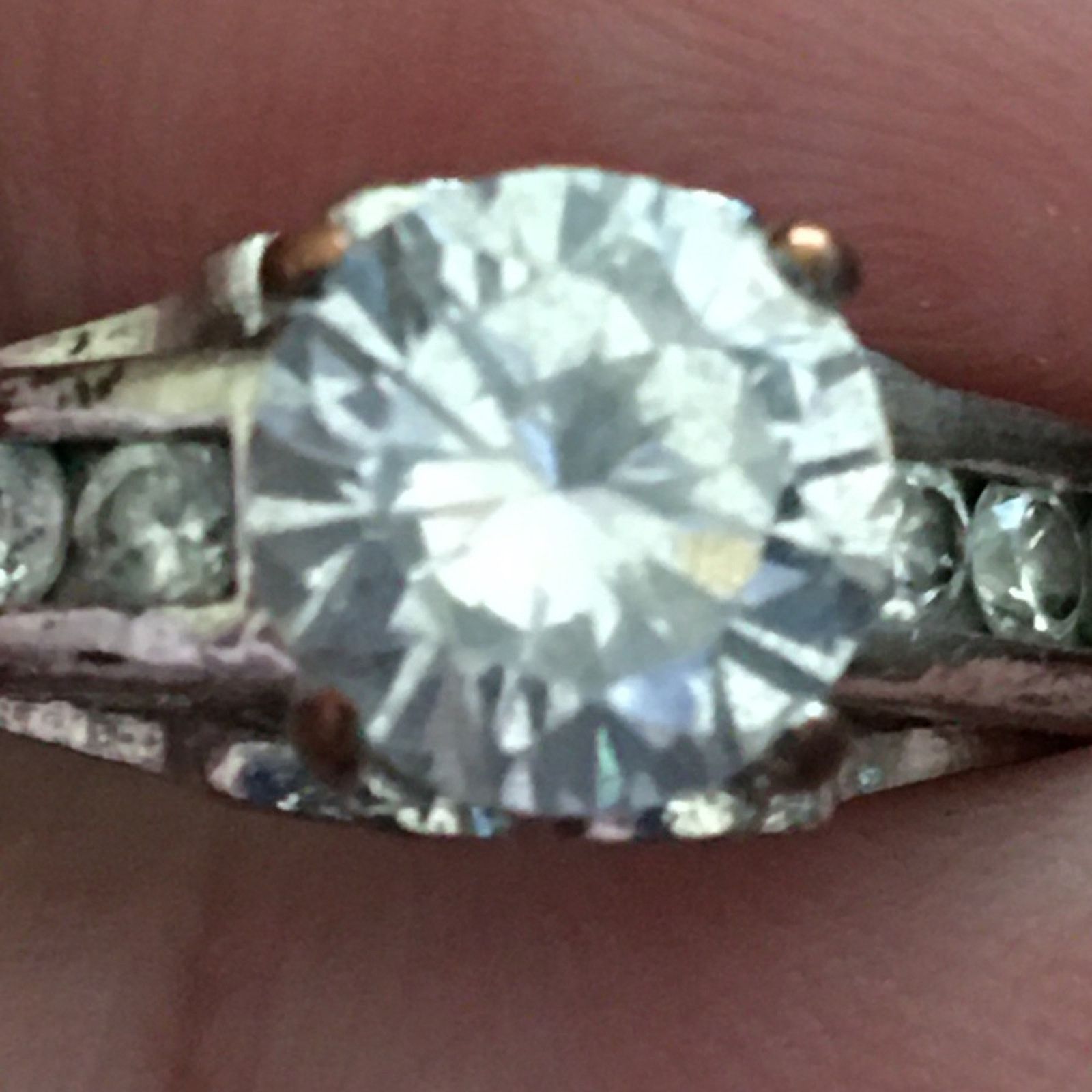 Vintage Vintage cubic zirconia wedding band ring Size ONE SIZE - 6 Thumbnail