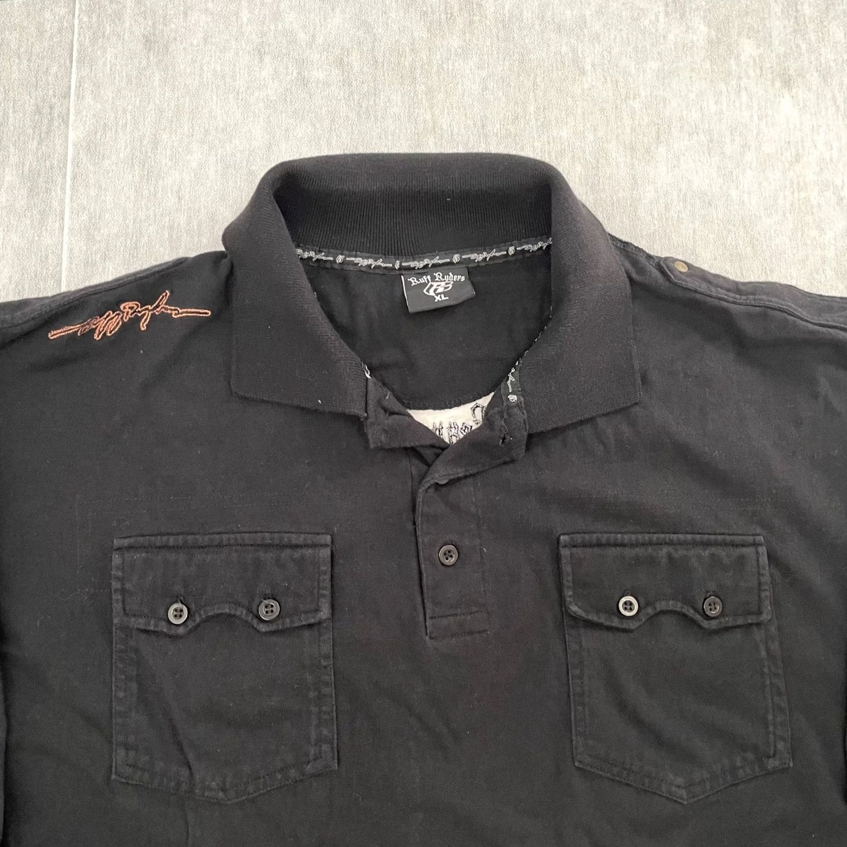 Vintage VINTAGE Ruff Ryders Polo Shirt Adult XL Black Hip Hop Streetwear Rap DMX Y2K Men Size US XL / EU 56 / 4 - 3 Thumbnail