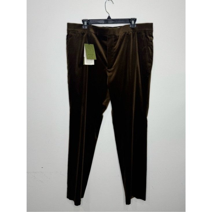 Gucci Gucci Brown Stretch Velvet Trousers Dress Size US 40 / EU 56 - 1 Thumbnail