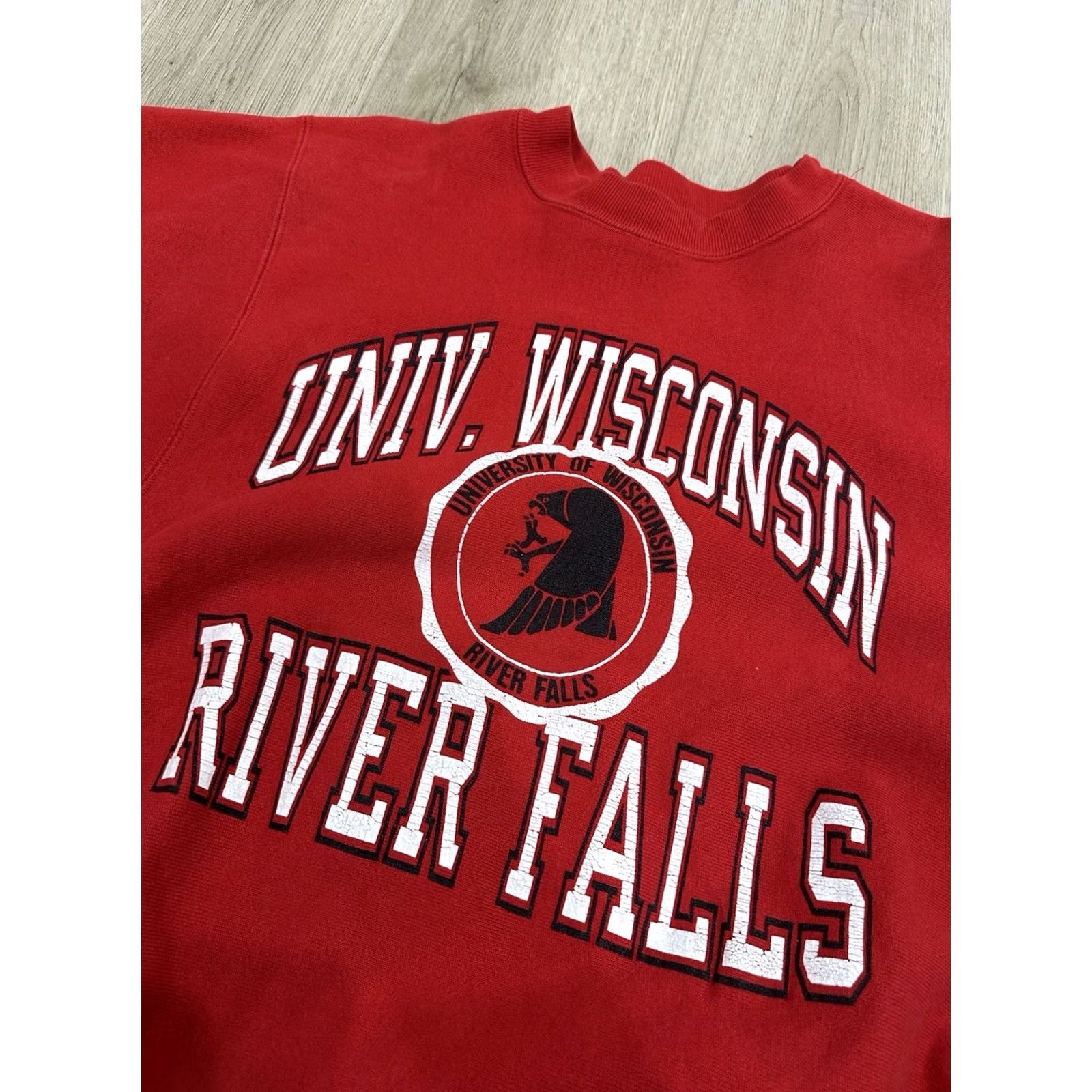 Champion VTG 80s Champion Reverse Weave Warm Up University of Wisconsin River Falls M Size US M / EU 48-50 / 2 - 5 Thumbnail