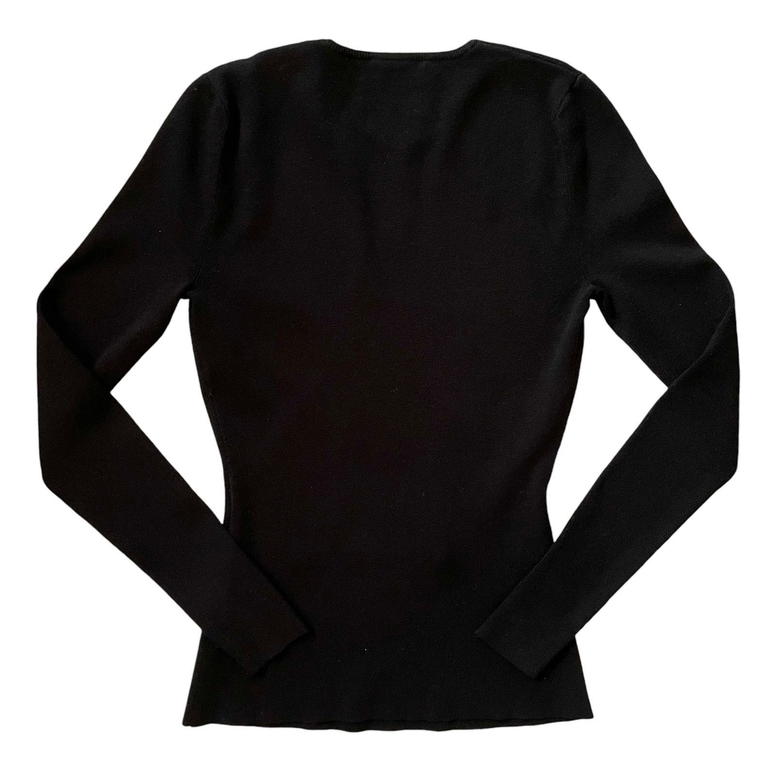 A.L.C. A.L.C. Priya Black Cut-Out Women's Long-Sleeve Knit Top Size XS / US 0-2 / IT 36-38 - 3 Thumbnail