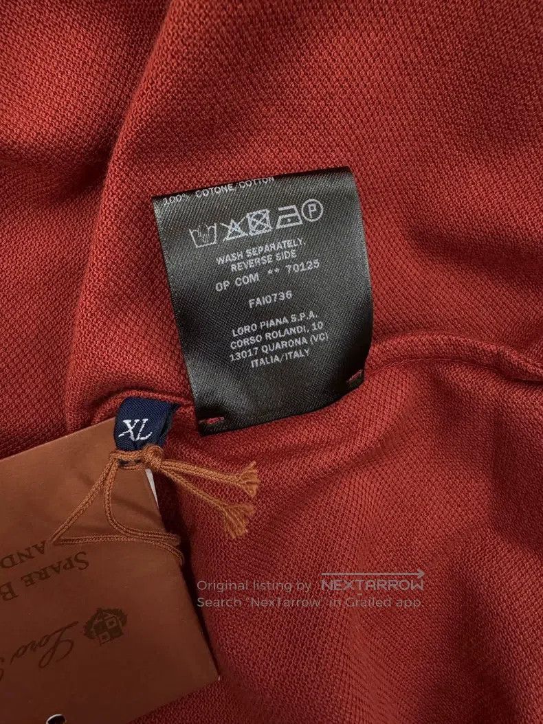 Loro Piana Loro Piana Men's Red Striped Short Sleeve Polo Shirt Size US XL / EU 56 / 4 - 7 Thumbnail