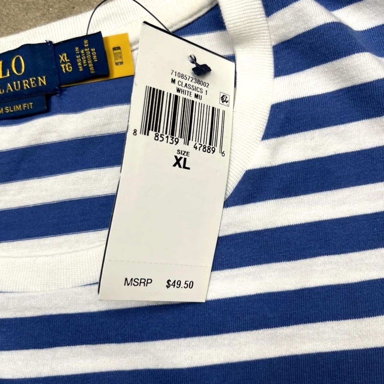 Polo Ralph Lauren Polo Ralph Lauren Striped Short Sleeve Tee Blue Stripes Preppy XL Size US XL / EU 56 / 4 - 3 Thumbnail