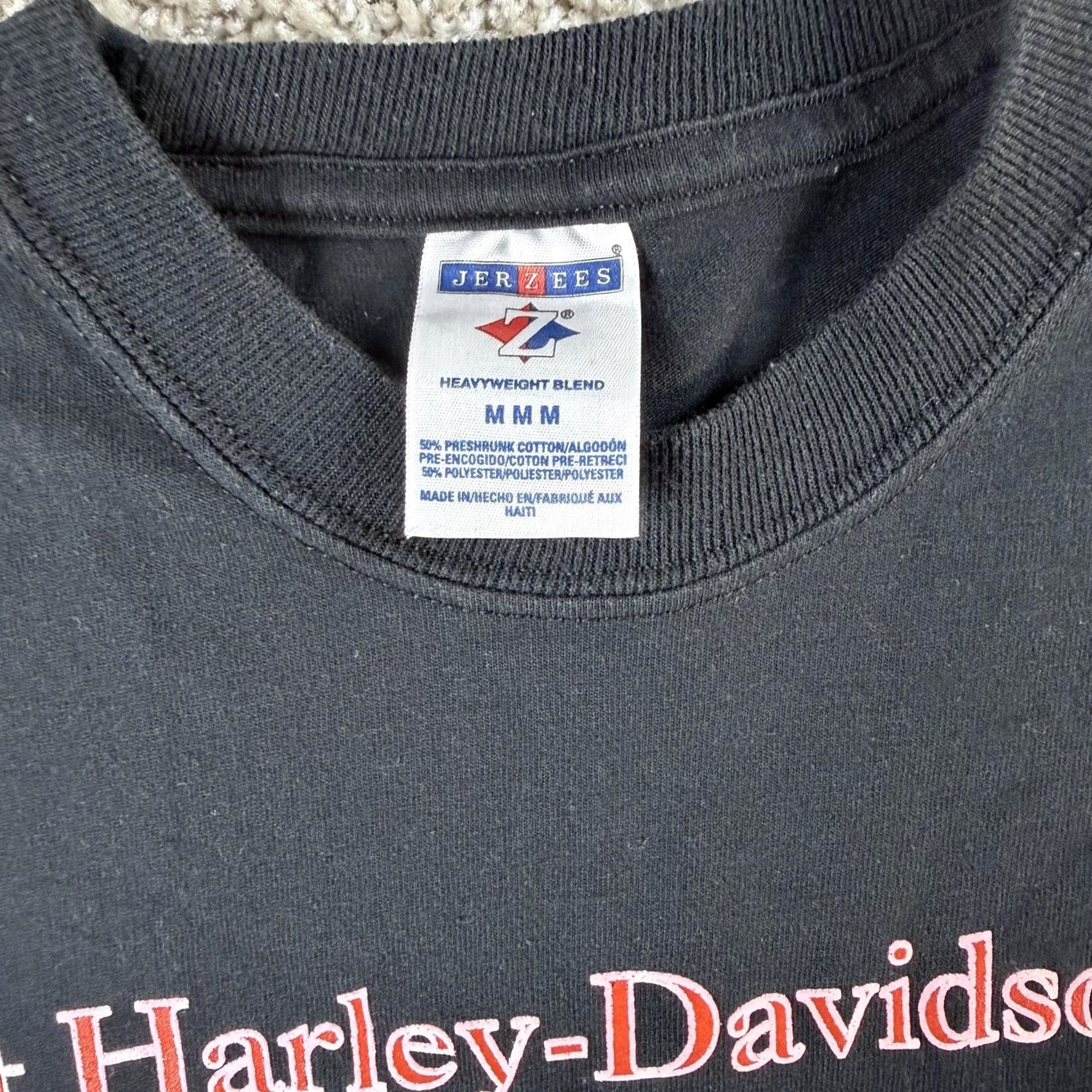Jerzees Jerzees Vintage Black Harley Davidson Shirt Mens Medium Pittsburgh Motorcycle Tee Size US M / EU 48-50 / 2 - 2 Thumbnail