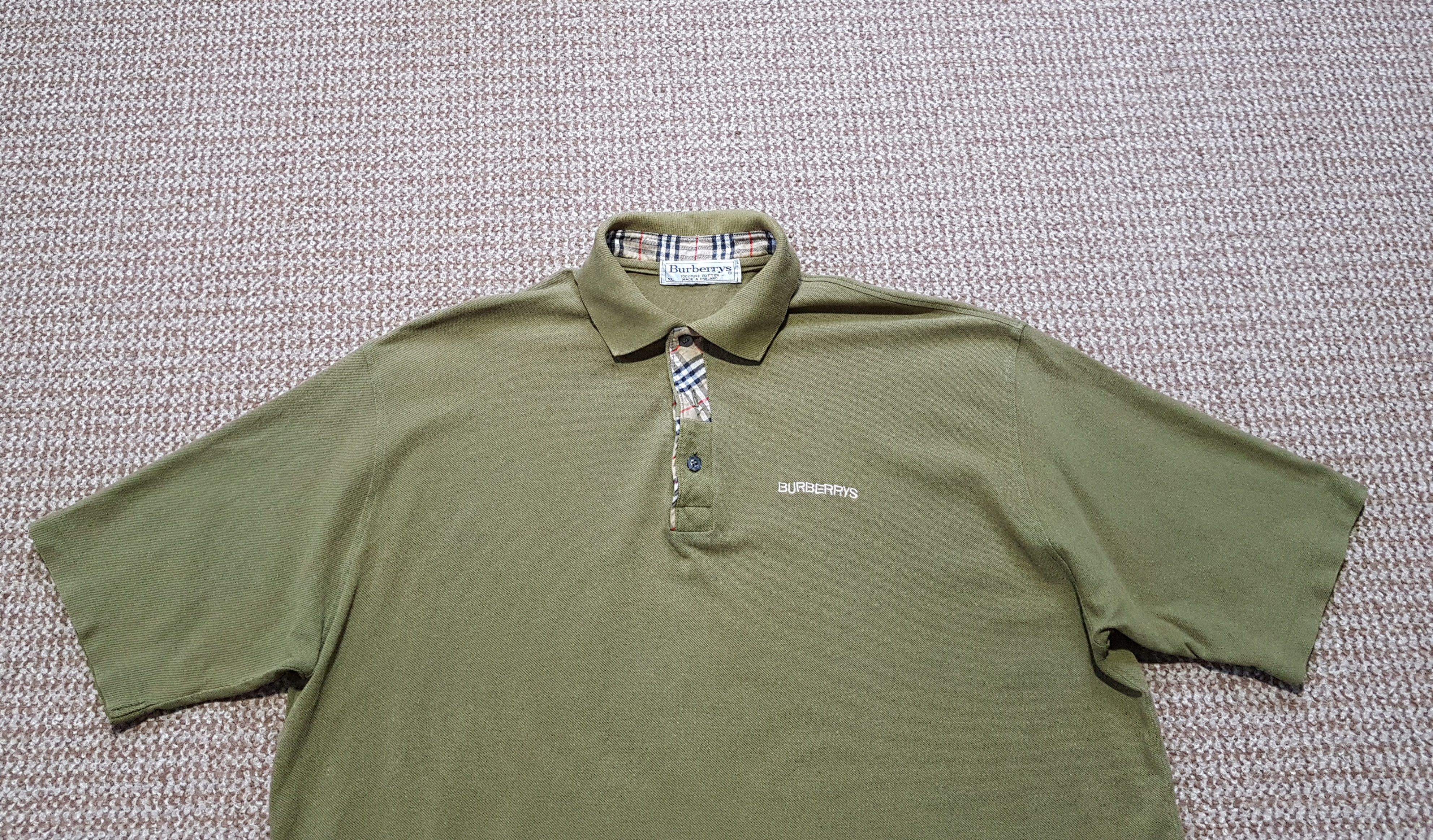 Burberry Burberrys Vintage Polo Shirt made in England sz XL Size US XL / EU 56 / 4 - 2 Thumbnail