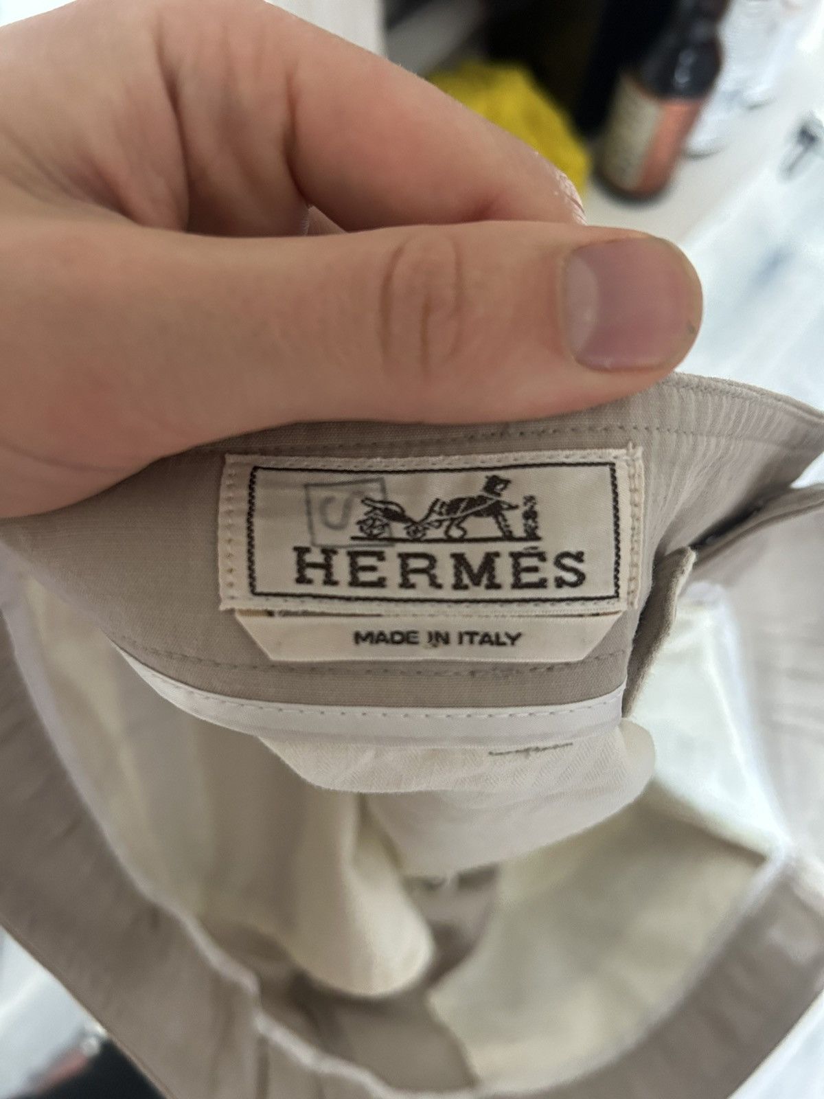 Hermes Hermès Beige Cotton Pants Size US 38 / EU 54 - 9 Thumbnail