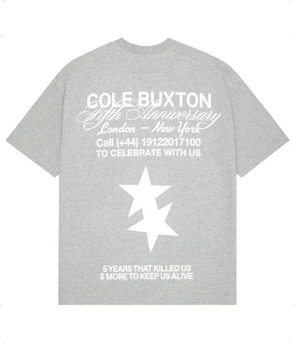 Cole Buxton Cole Buxton 5th Anniversary T-Shirt Men’s L Gray Size US L / EU 52-54 / 3 - 1 Thumbnail