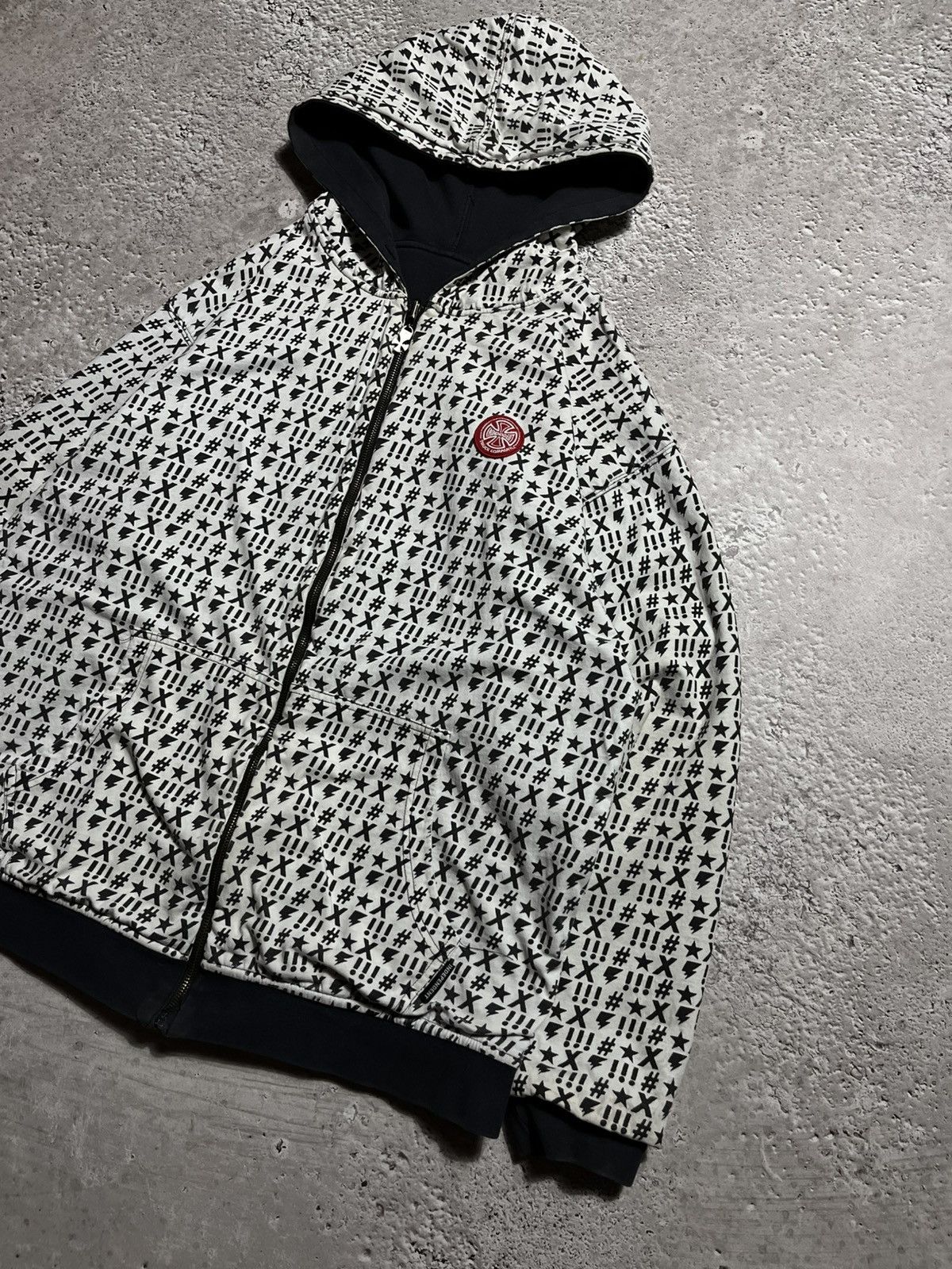Independent Truck Co. × Japanese Brand Y2K reversible zip-up hoodie Independent logo graphic print Size US XL / EU 56 / 4 - 18 Thumbnail
