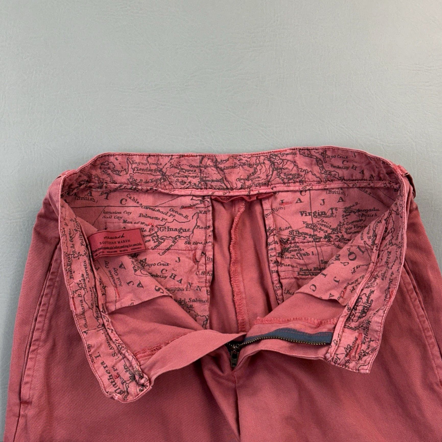 Vintage Southern Marsh Seawash Pants Mens 28x30 Red Twill Flat Front Chino Preppy Size US 28 / EU 44 - 6 Thumbnail